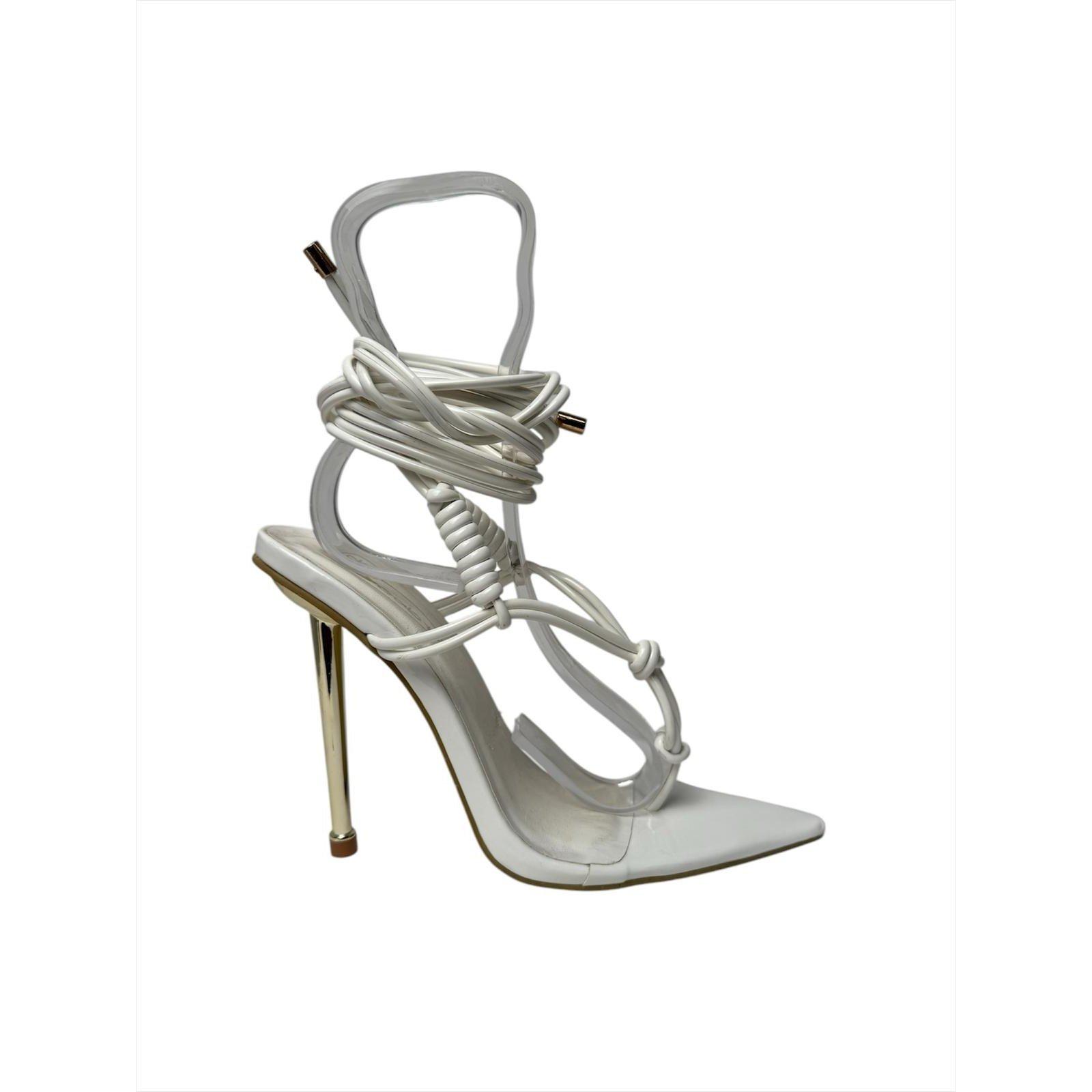 Women's Pointed Toe Tie Strap Flat Sandal
