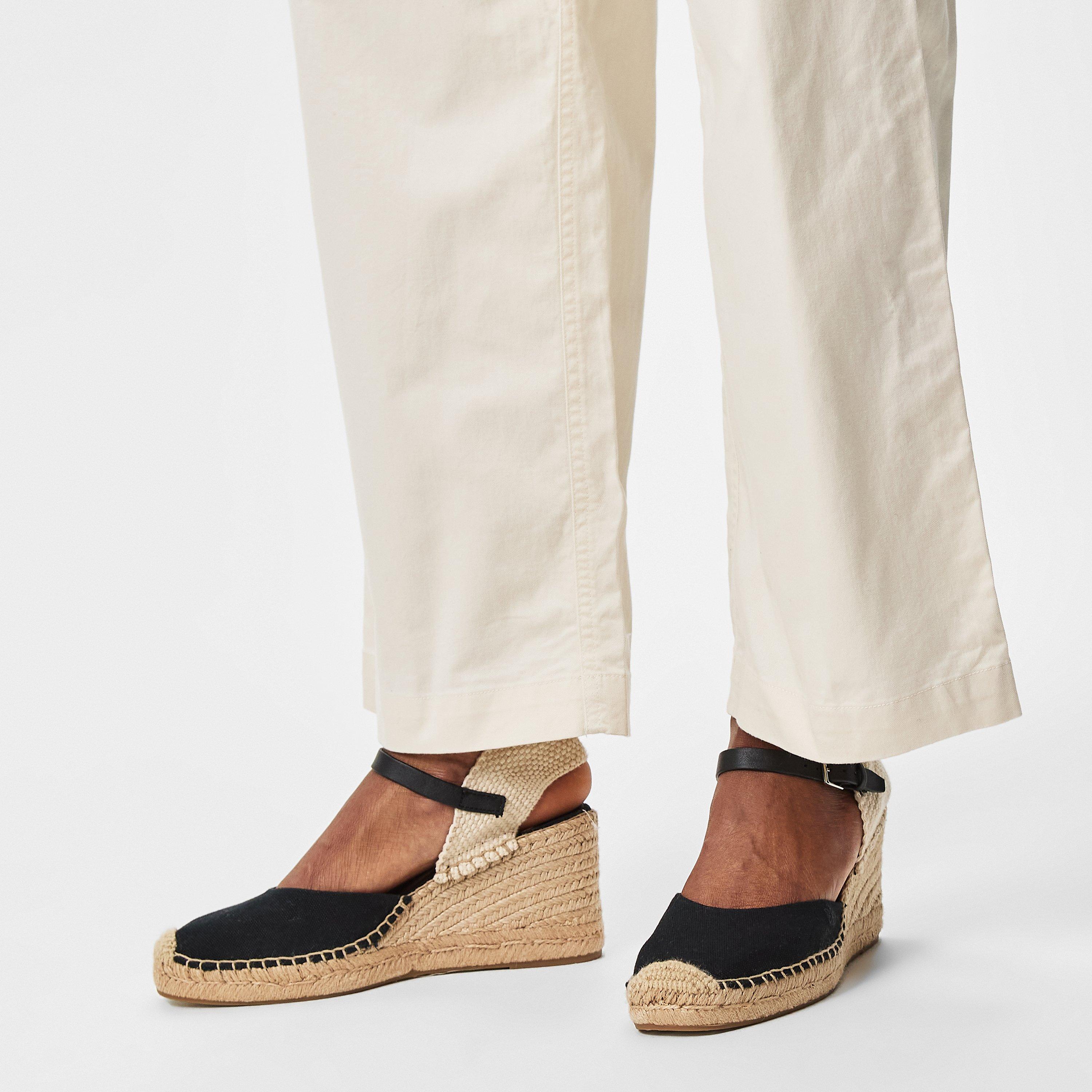 Black - Lauren by Ralph Lauren - Women's Real Leather Robby Wedge Heeled Sandals - 3