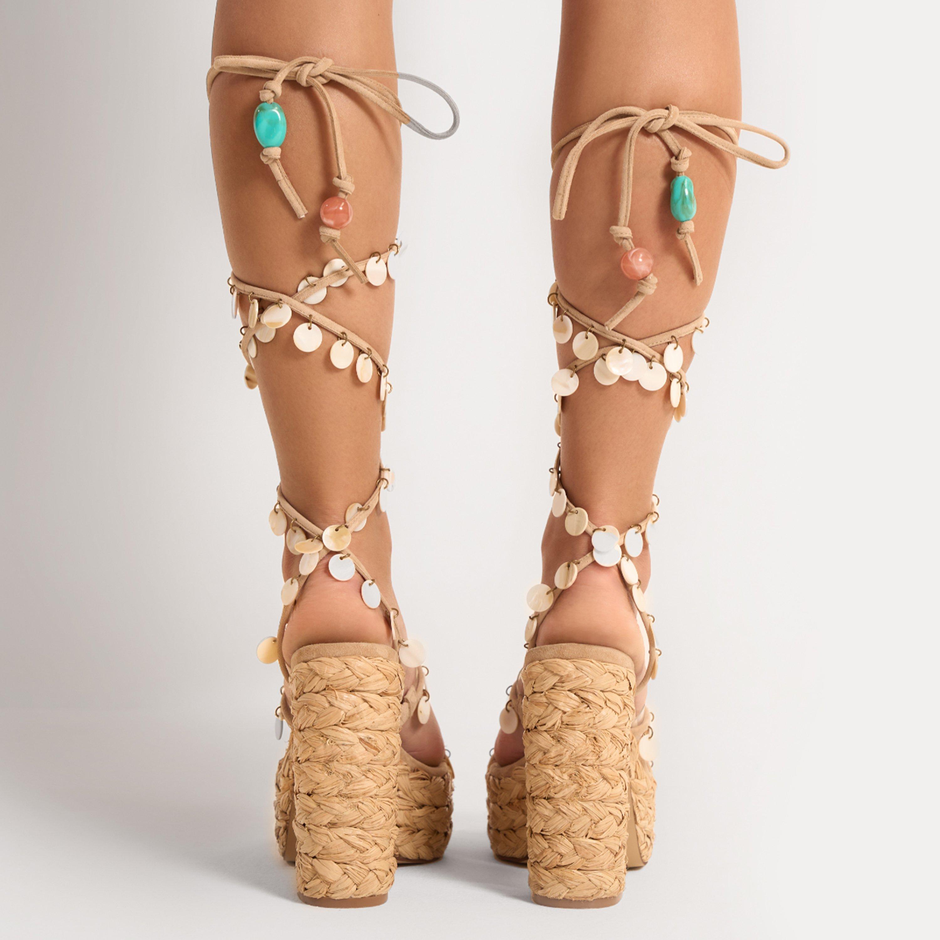 Natural Raffia - Naked Wolfe - Wolfe Fantasic Heels Ld62 - 7
