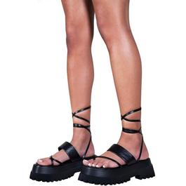 No Doubt Strappy Tie-Up Flatform Sandal