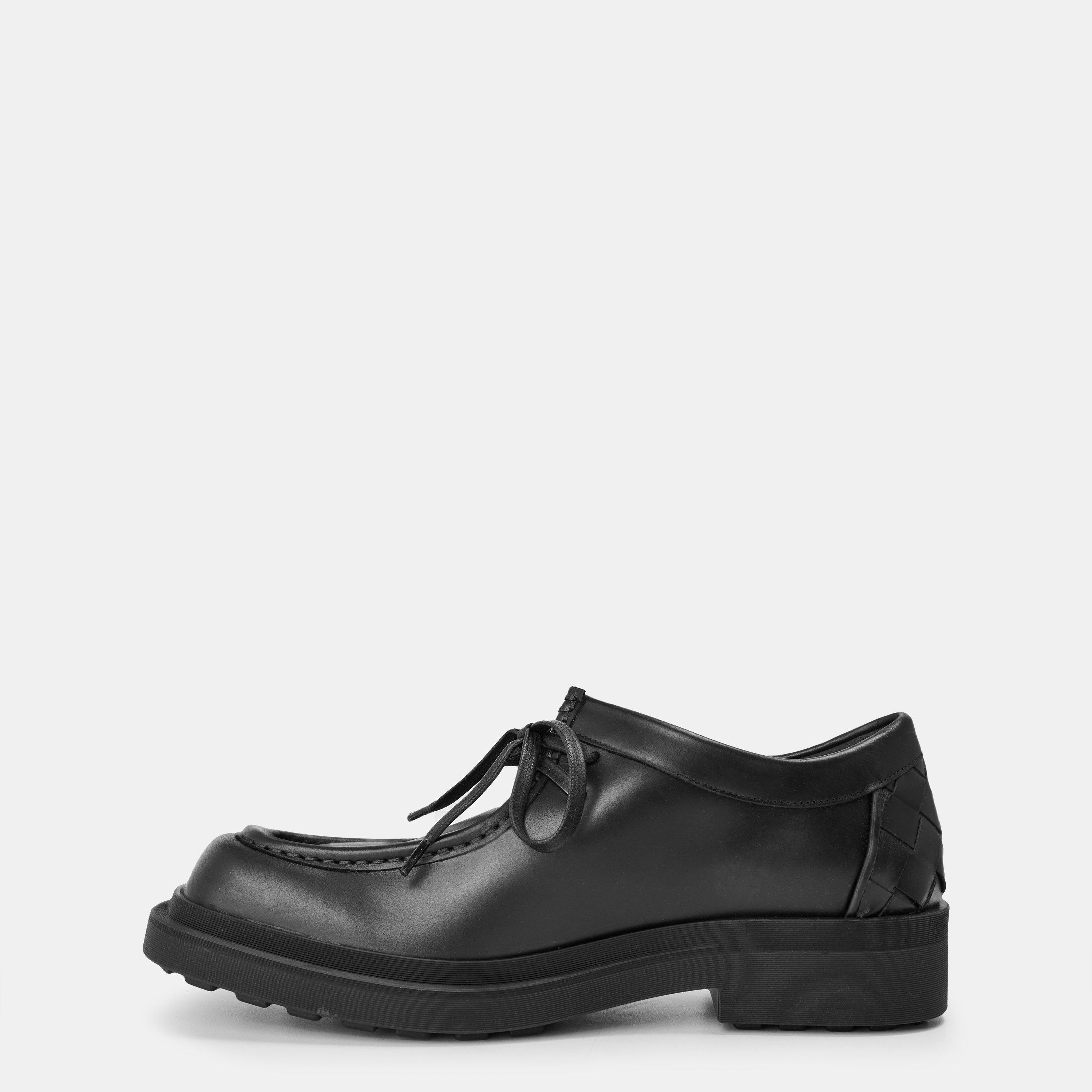 Black - Bottega Veneta - Mens Ben Lace-Up Shoes - 2
