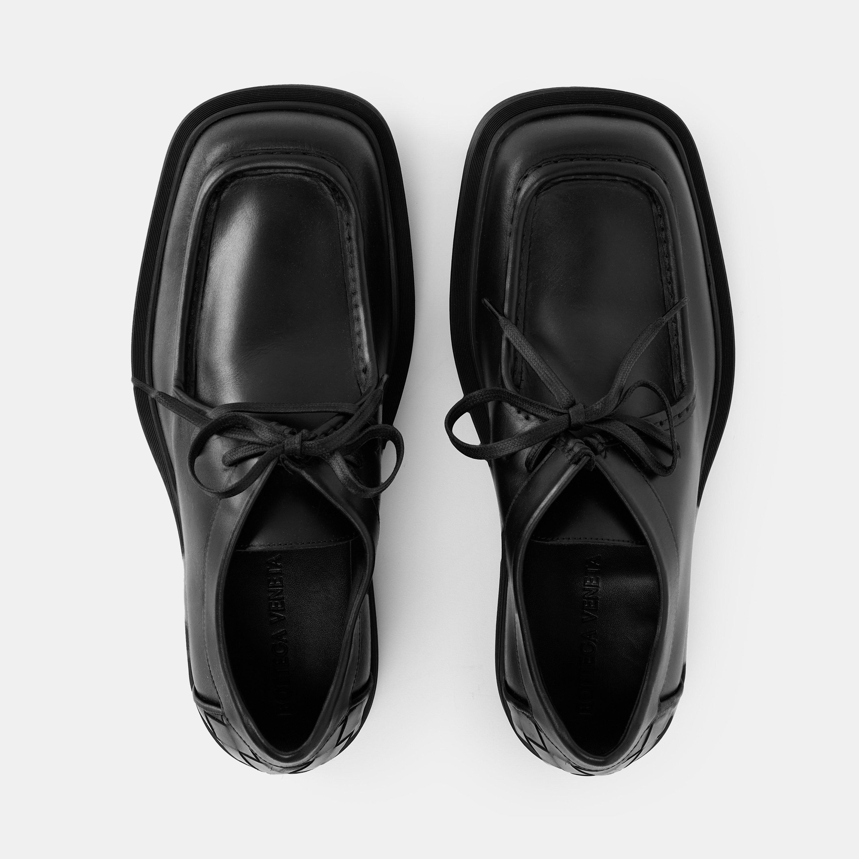 Black - Bottega Veneta - Mens Ben Lace-Up Shoes - 4