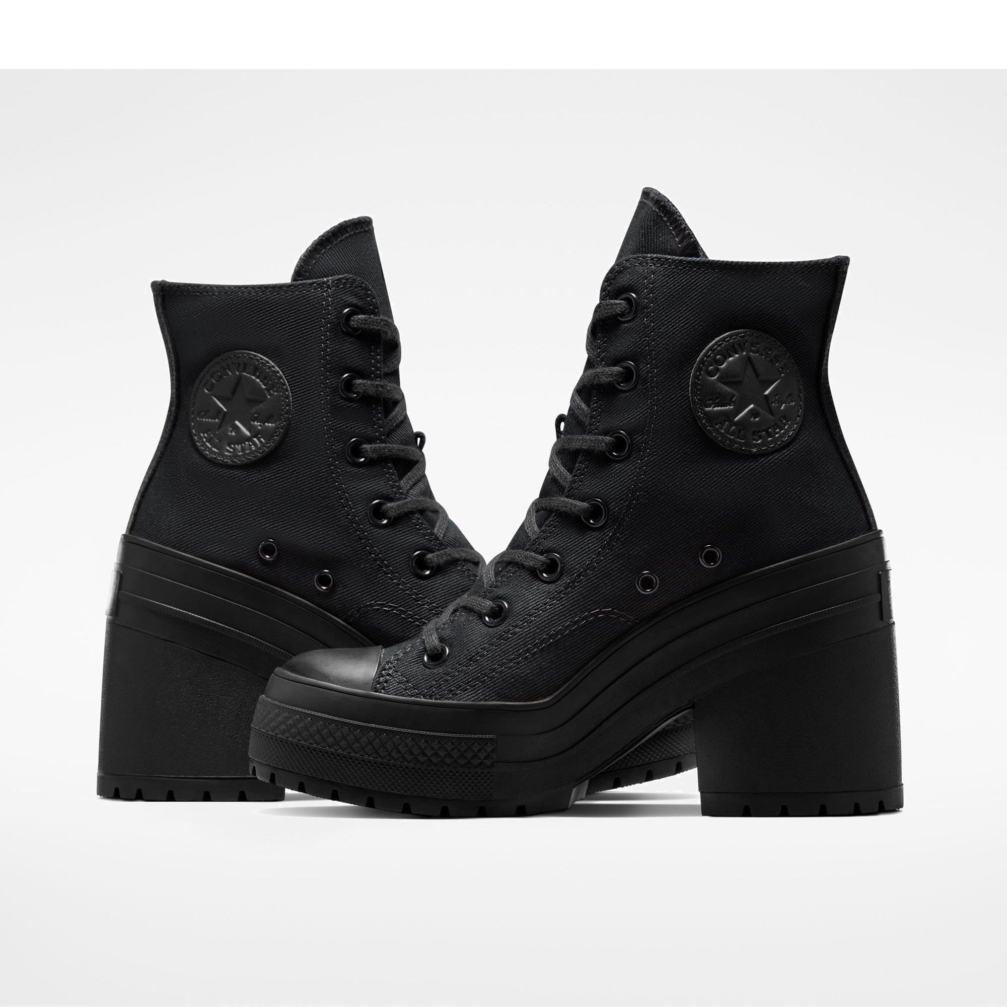 001-Black/Bla - Converse - Unisex Adults Chuck 70 De Luxe Heel Ankle Heeled Boot - 3