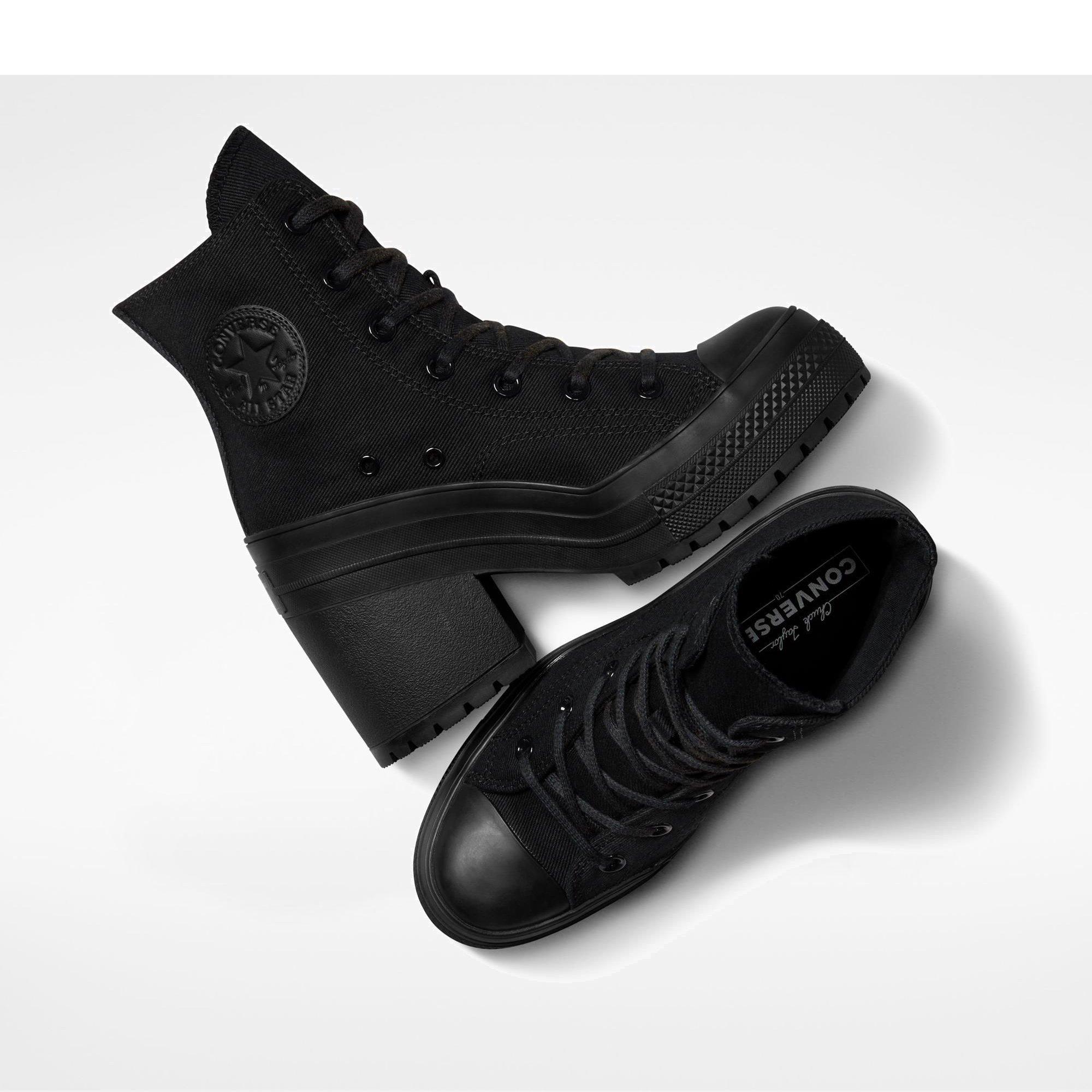 001-Black/Bla - Converse - Unisex Adults Chuck 70 De Luxe Heel Ankle Heeled Boot - 4