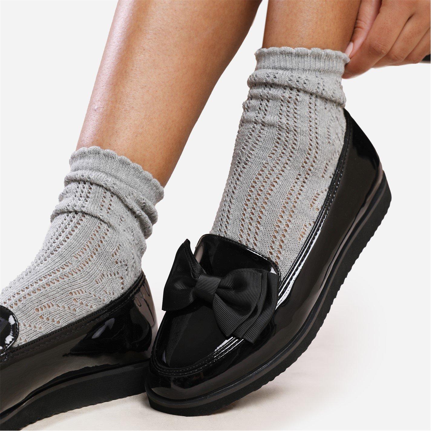 Schwarz Lack - Wheres That From - Slip On Loafer With Bow Detail - 3