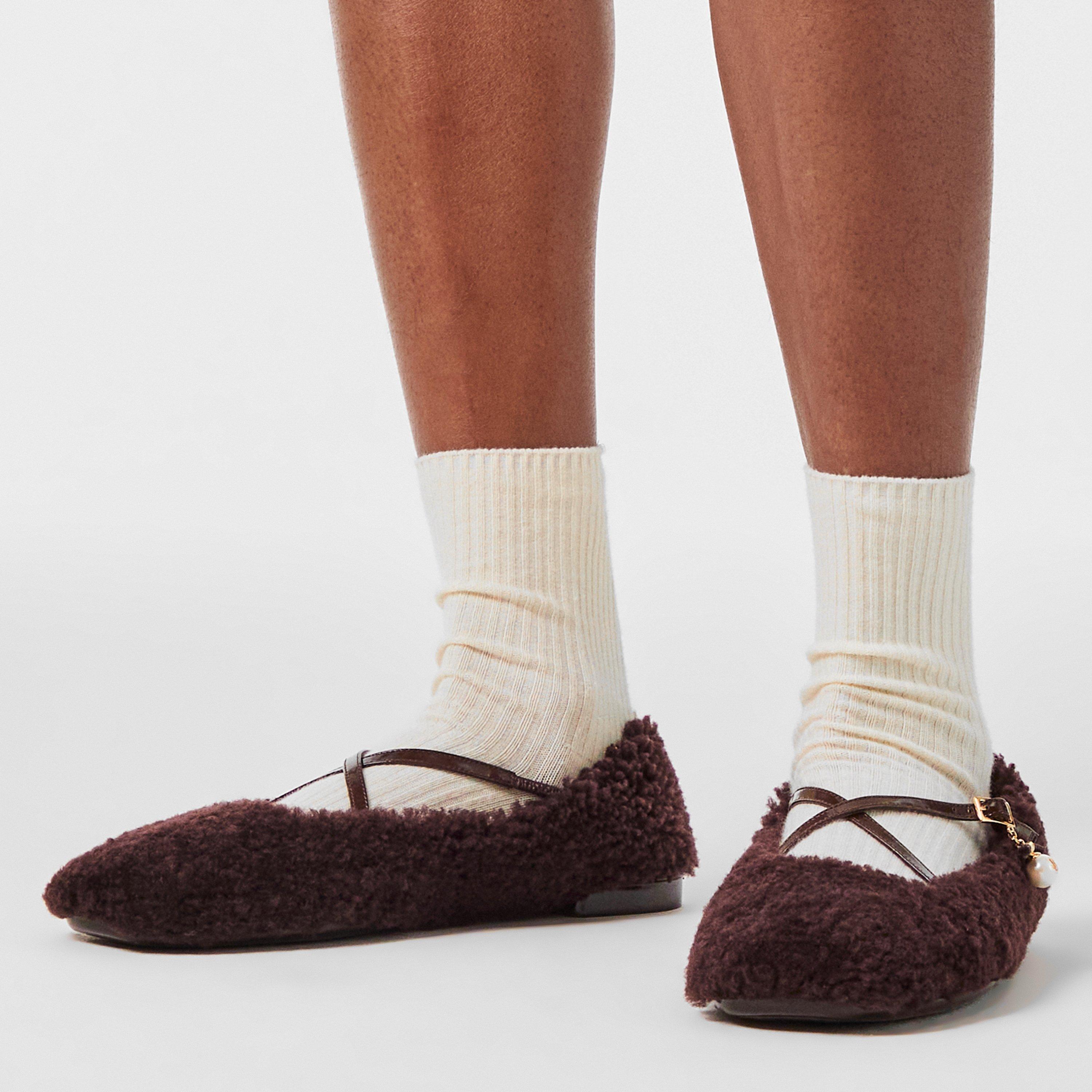 Chocolate - Jimmy Choo - Women's Cushioned Ballet Pumps - 3