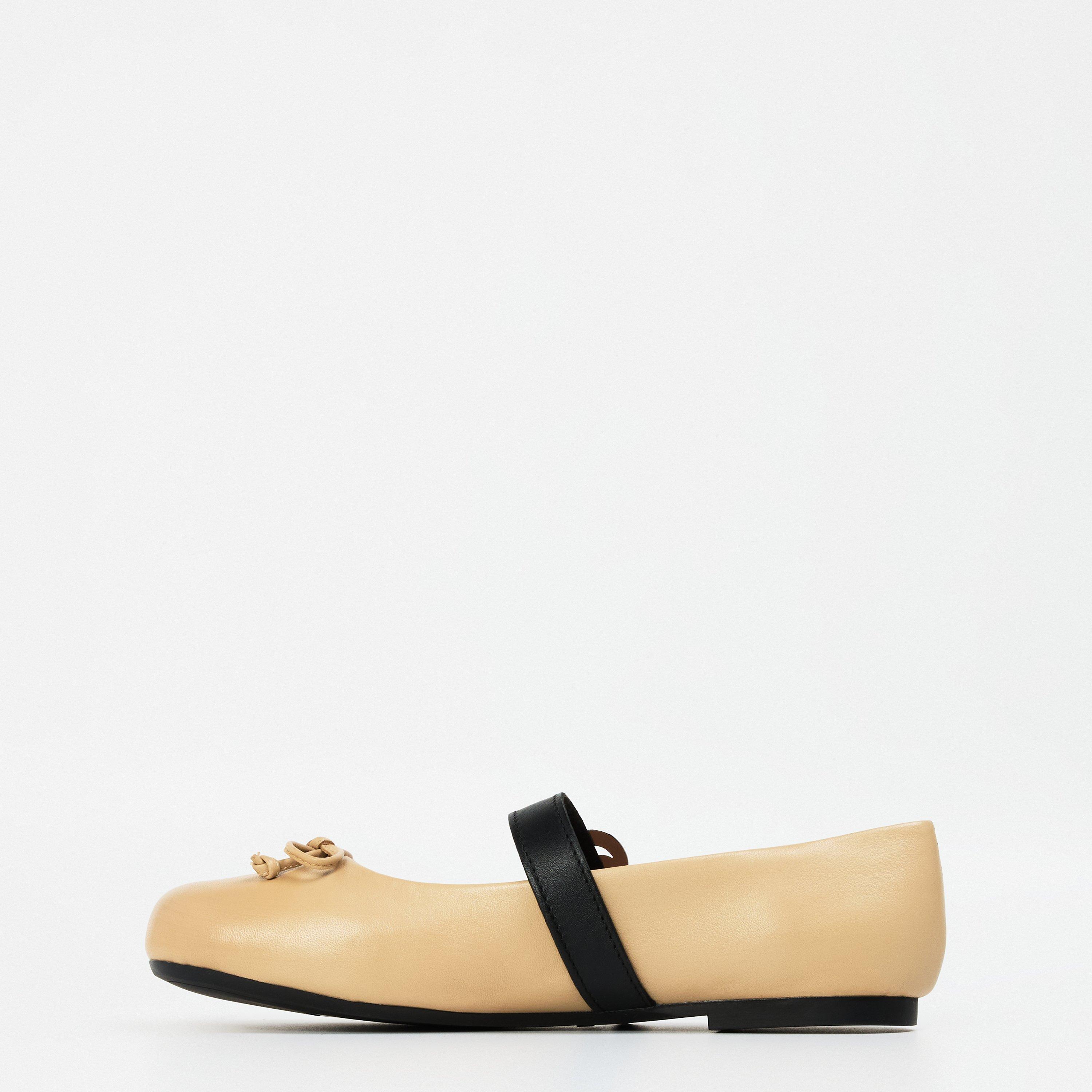 Beige - Love Moschino - Women's Buckle Ballet Pumps - 2
