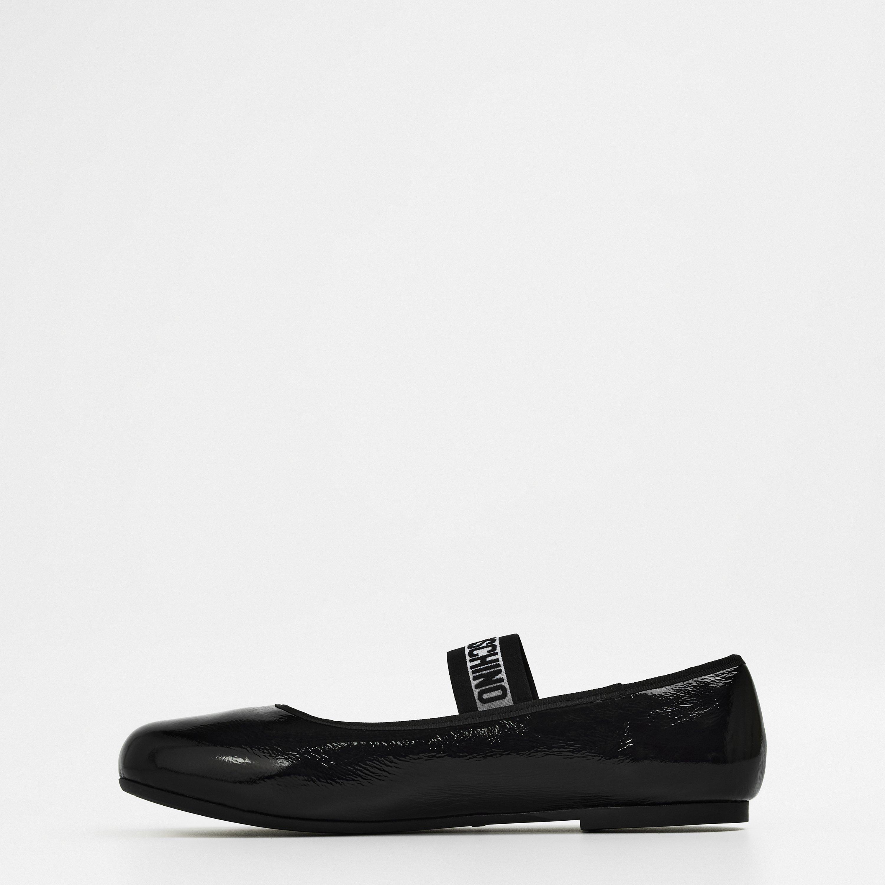 Black - Love Moschino - Women's Logo Ballet Pump - 2