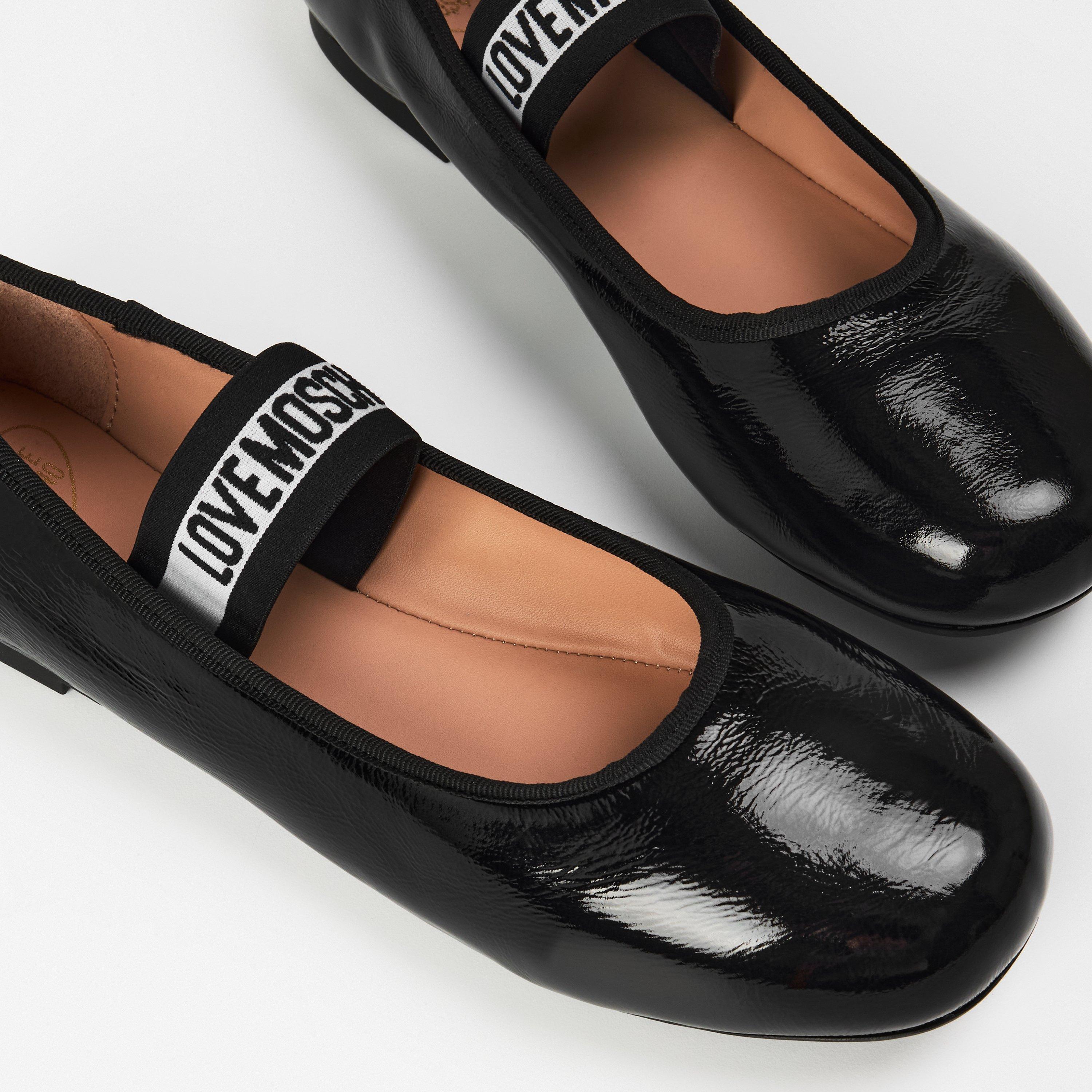 Black - Love Moschino - Women's Logo Ballet Pump - 3