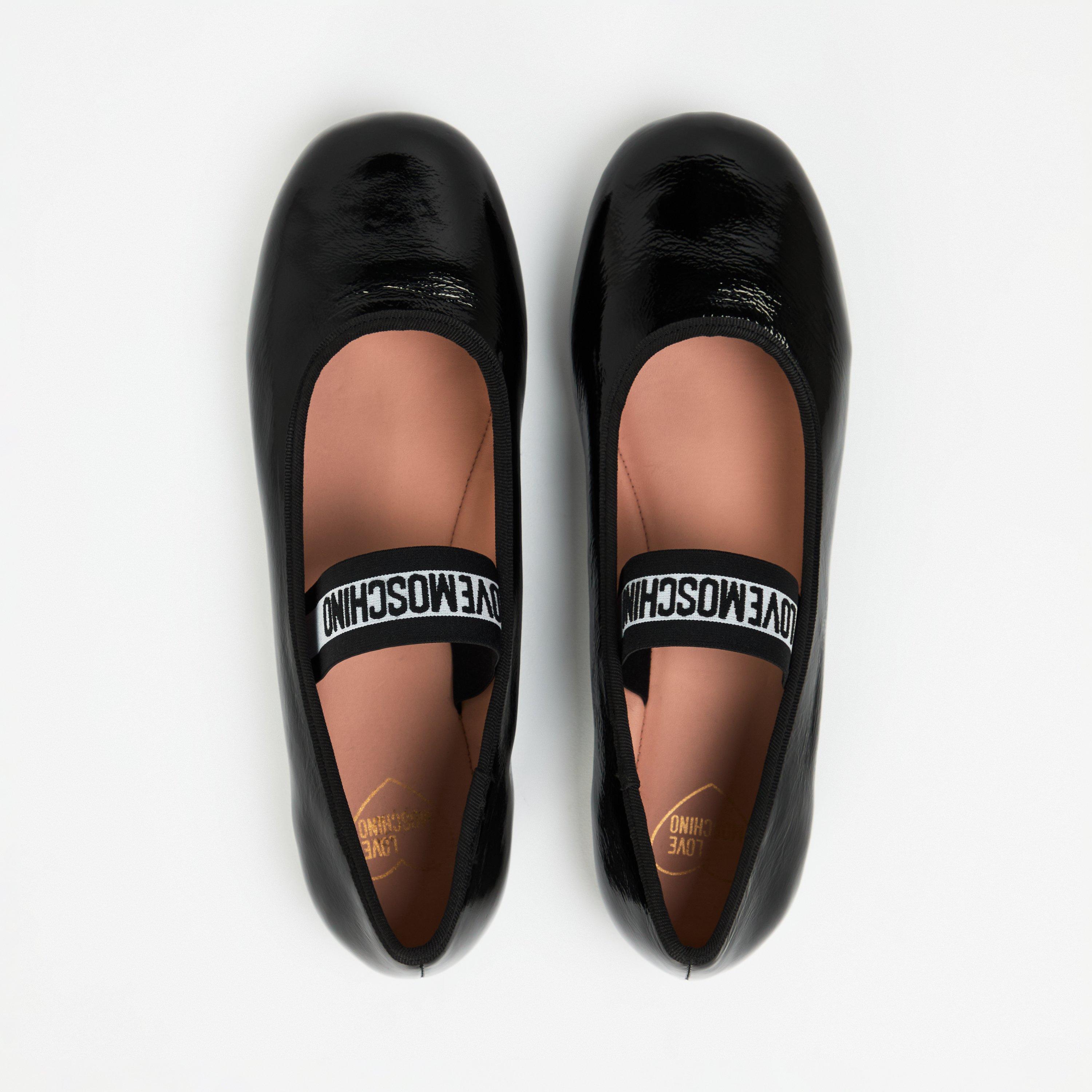 Black - Love Moschino - Women's Logo Ballet Pump - 4