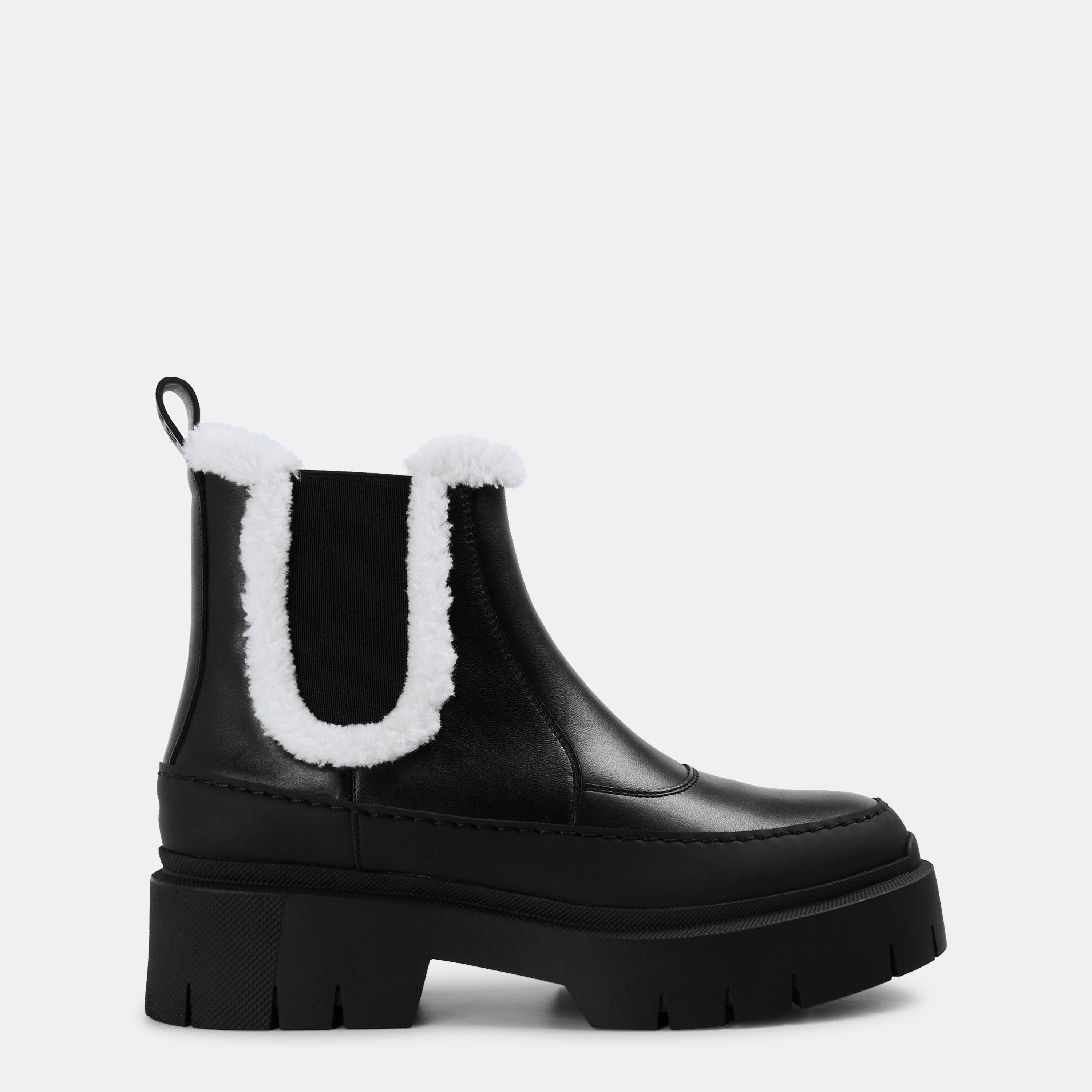 Black 001 - Hugo - Women's Hardware Detail Biker Boots - 1