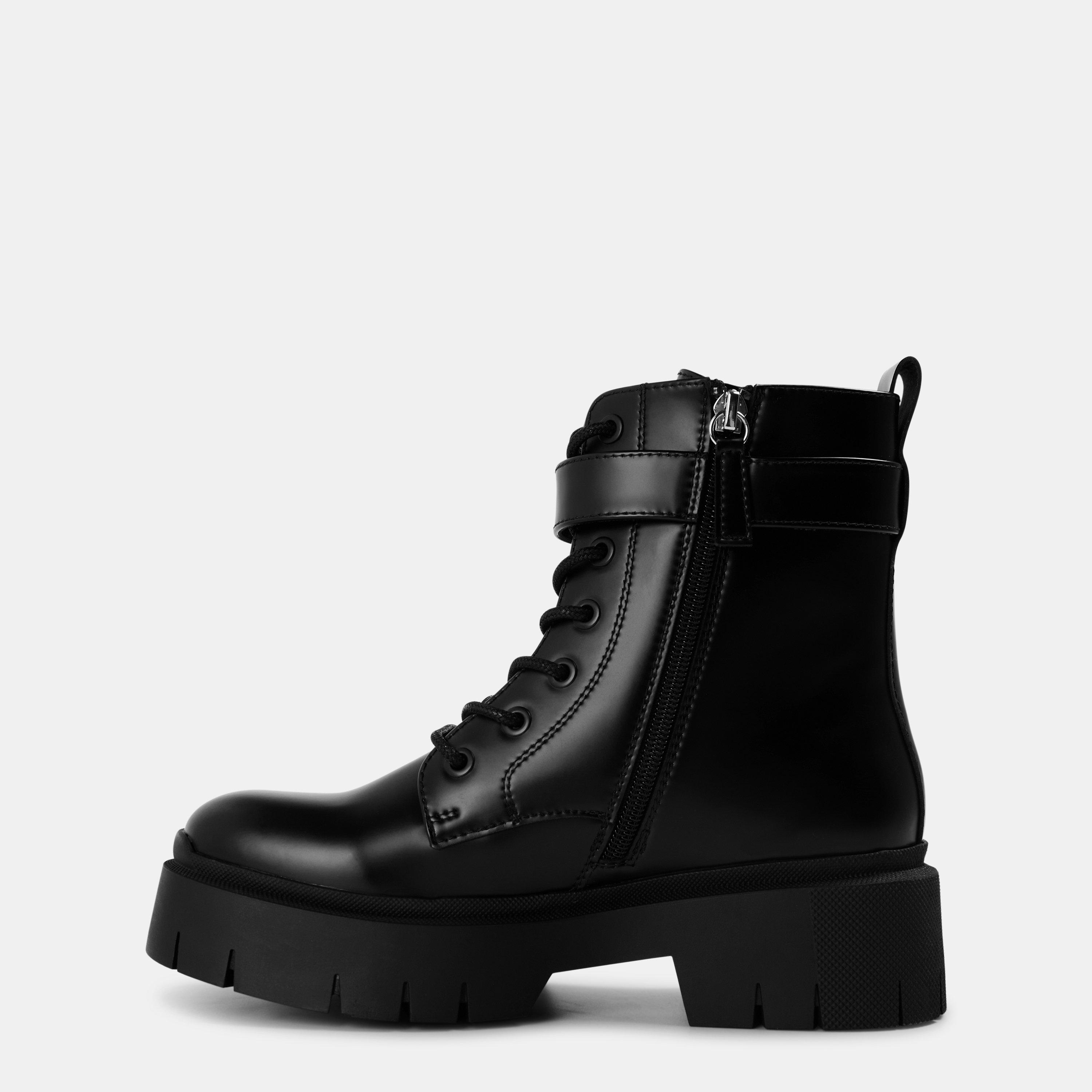 Black 001 - Hugo - Women's Biker Boots - 2