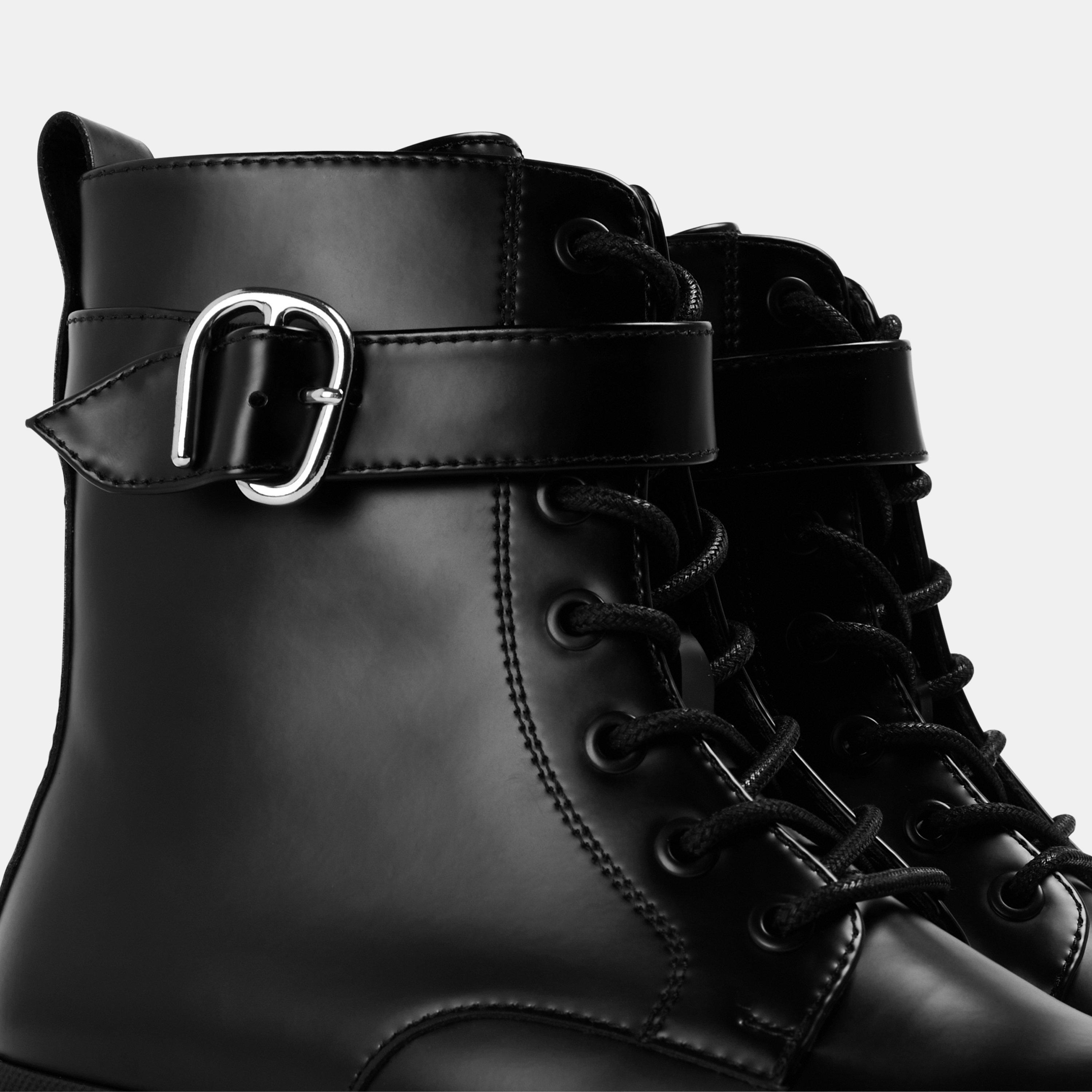 Black 001 - Hugo - Women's Biker Boots - 3