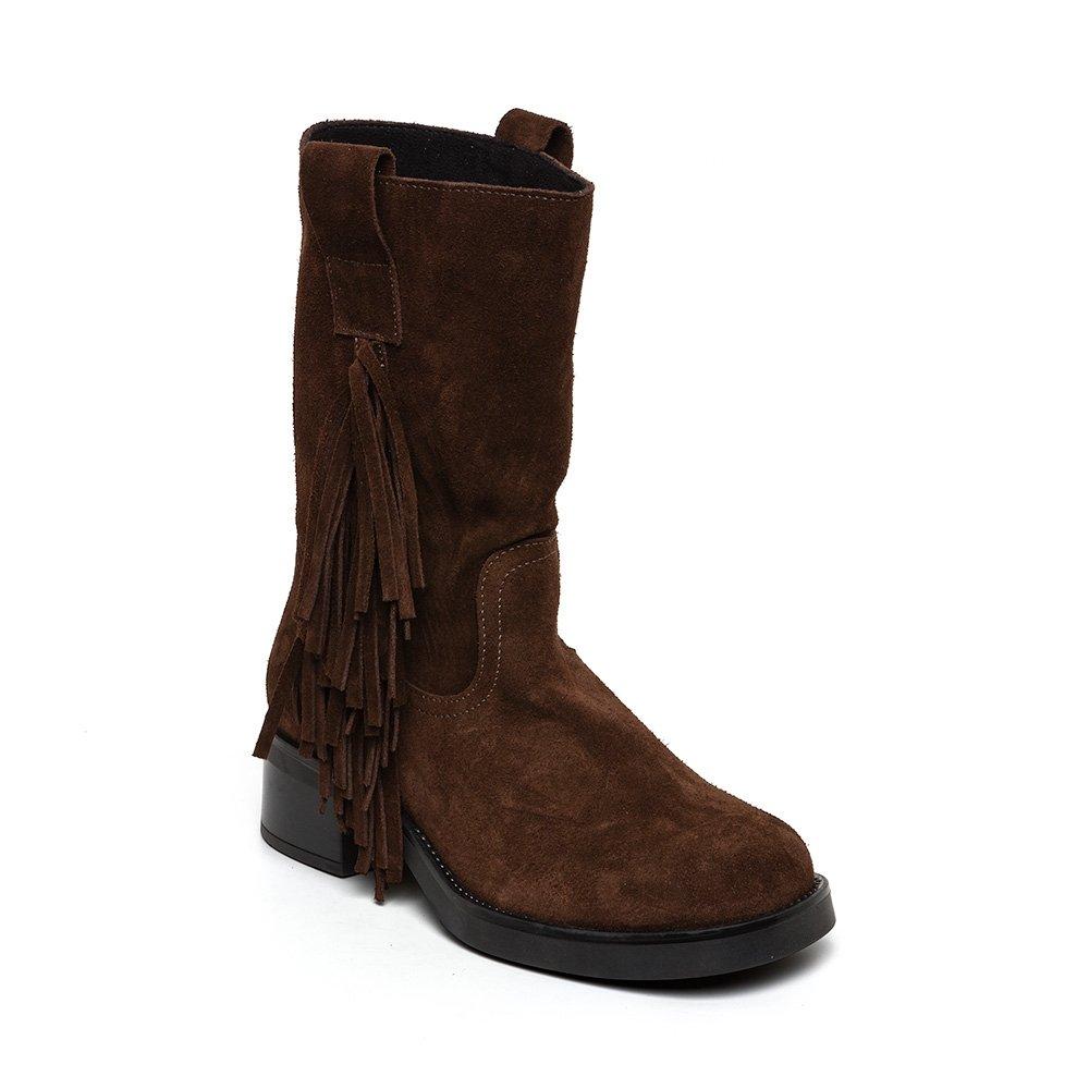 Brown Seude - Steve Madden - Women's Benedict Biker Boots - 2