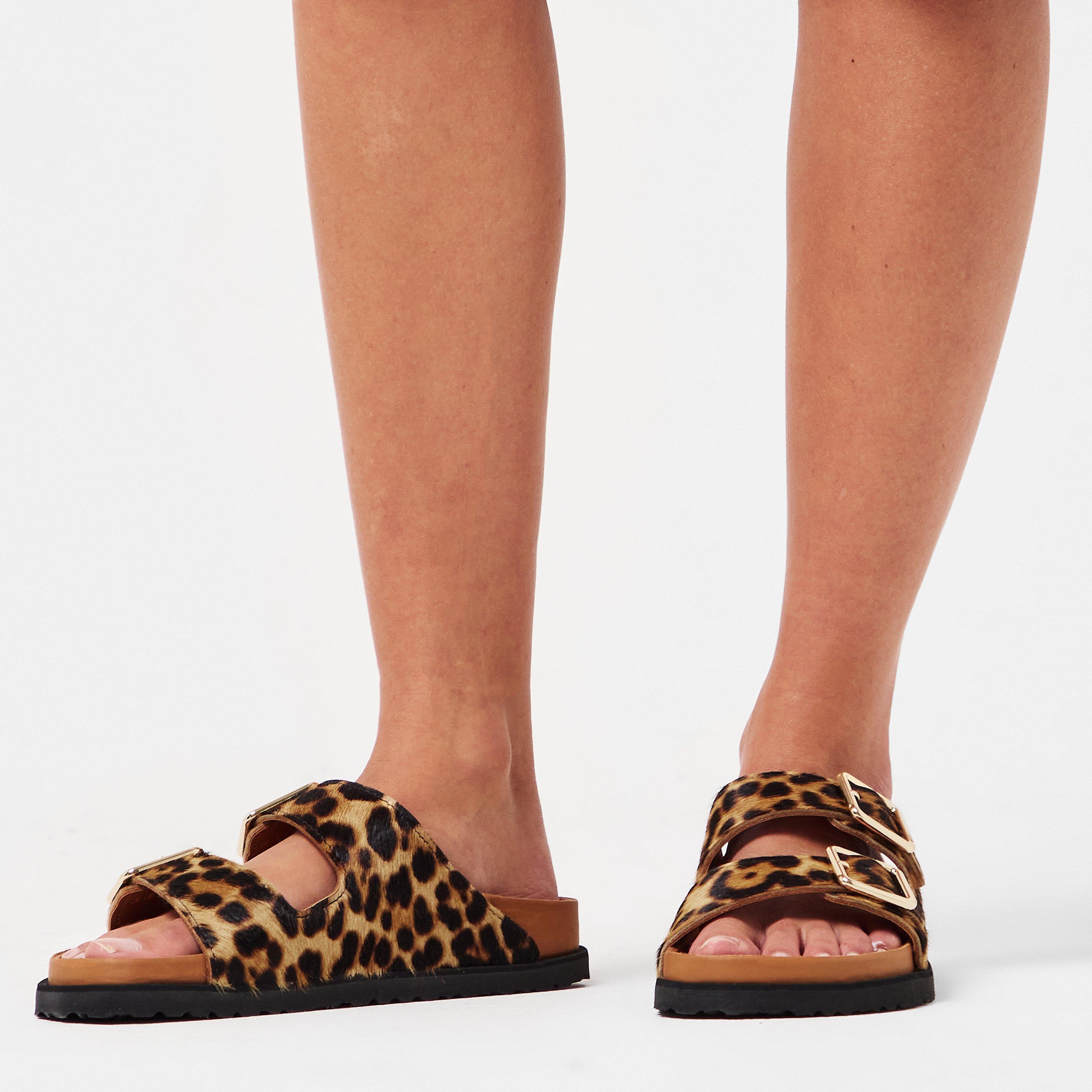 Leopard PnyHair - Birkenstock 1774 - Women's Arizona Flat Sandals - 3