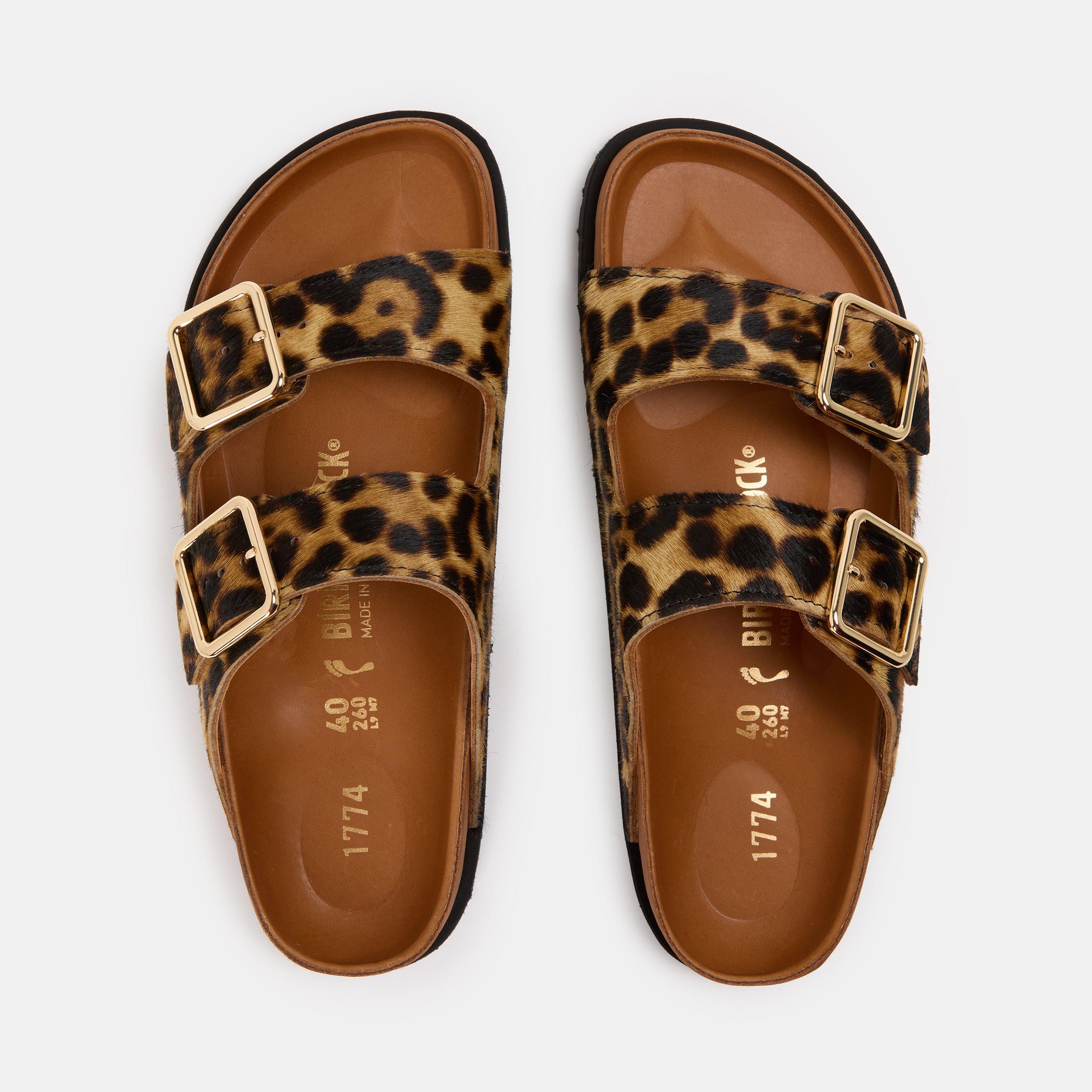 Leopard PnyHair - Birkenstock 1774 - Women's Arizona Flat Sandals - 5