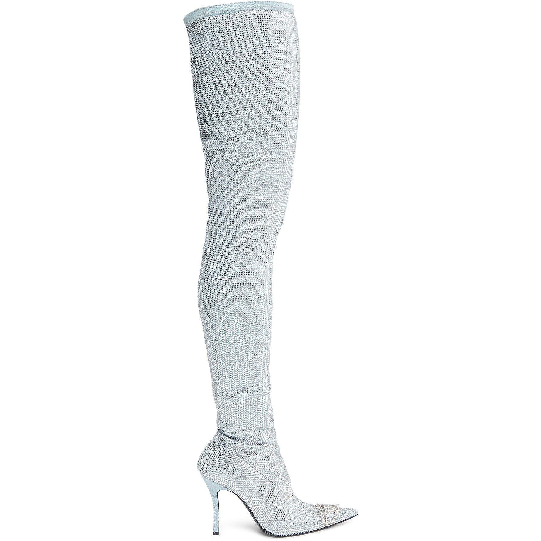 Diesel Women's Over The Knee Boots - Vintage Blue - 7.5 (41)