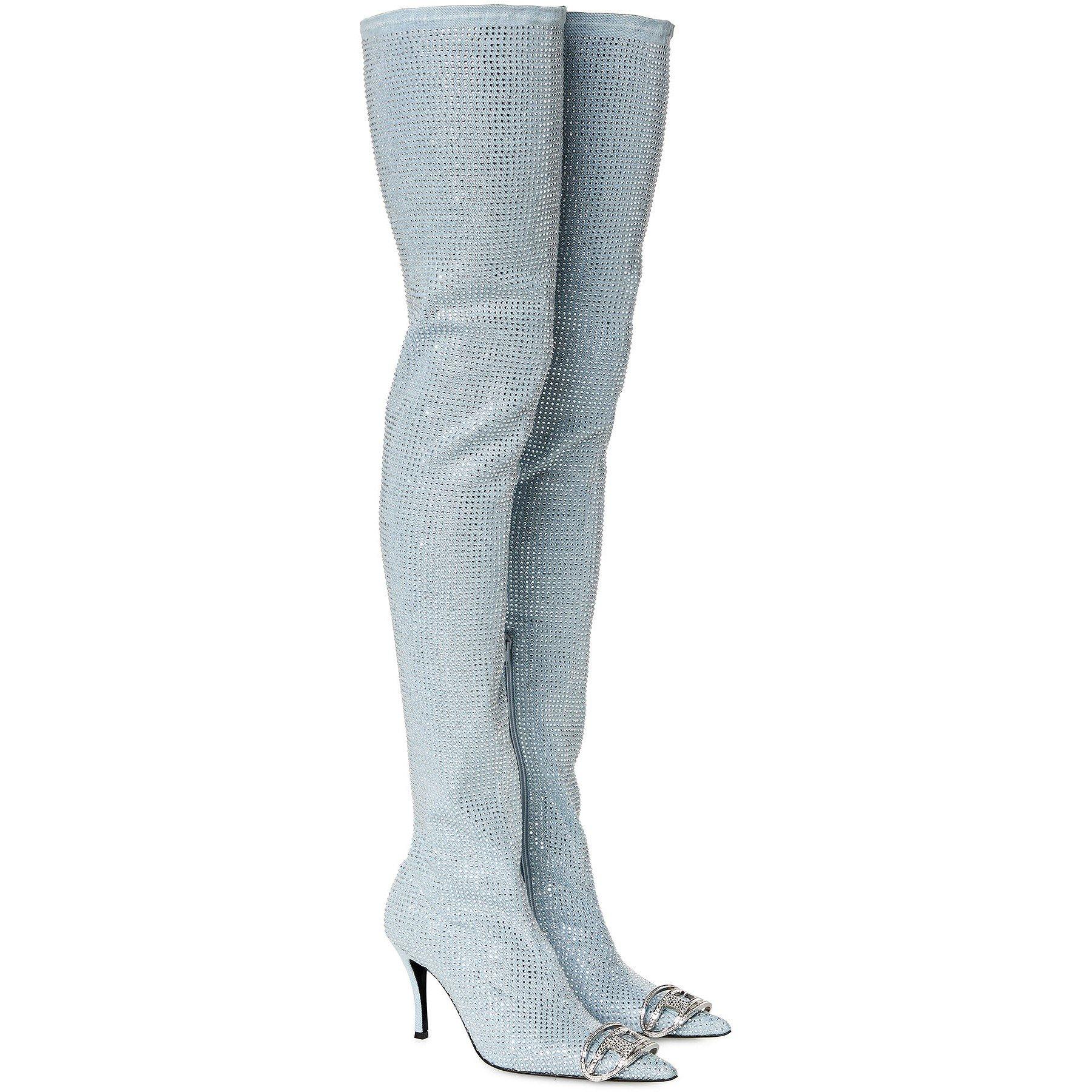 Vintage Blue - Diesel - Women's Over the Knee Boots - 5