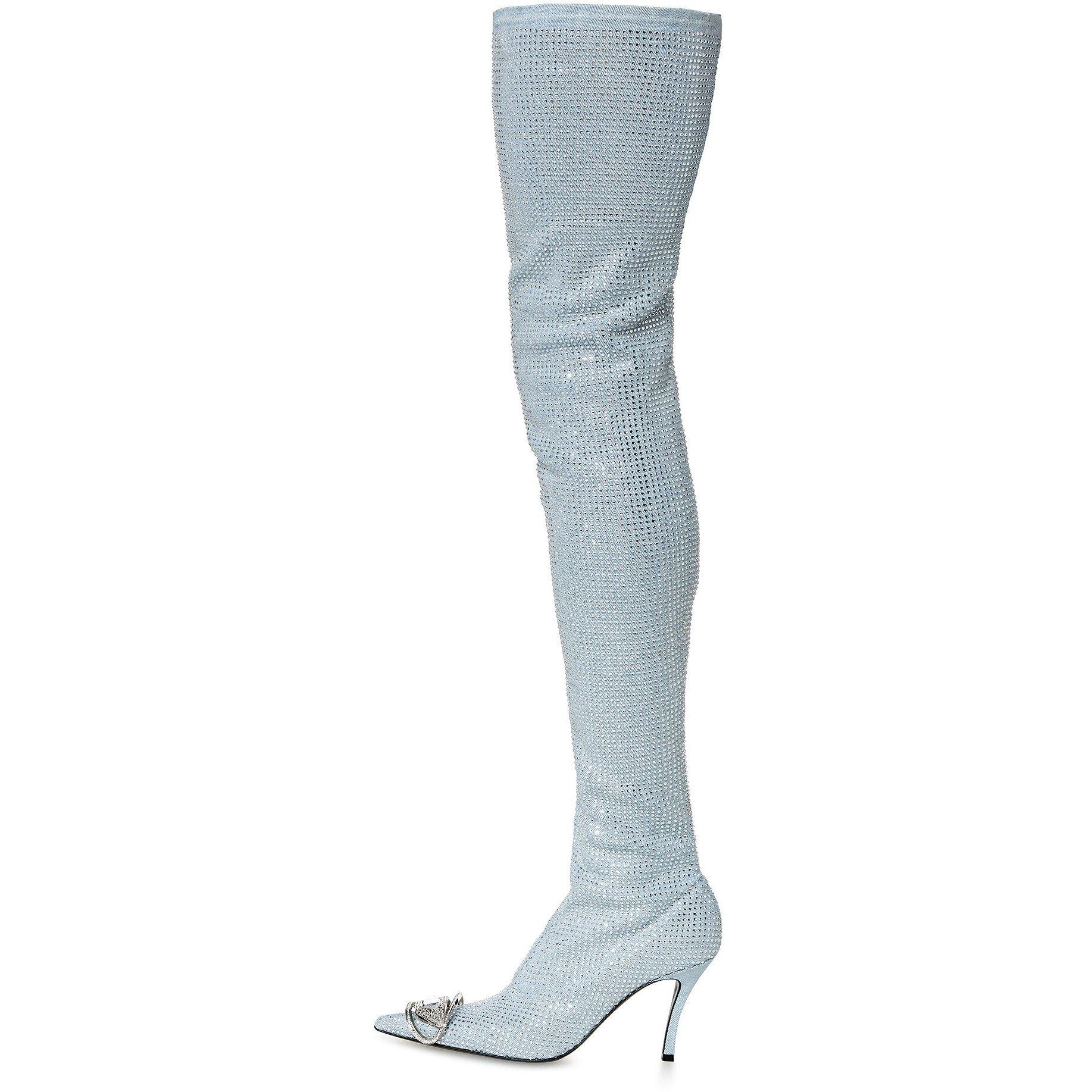 Vintage Blue - Diesel - Women's Over the Knee Boots - 9