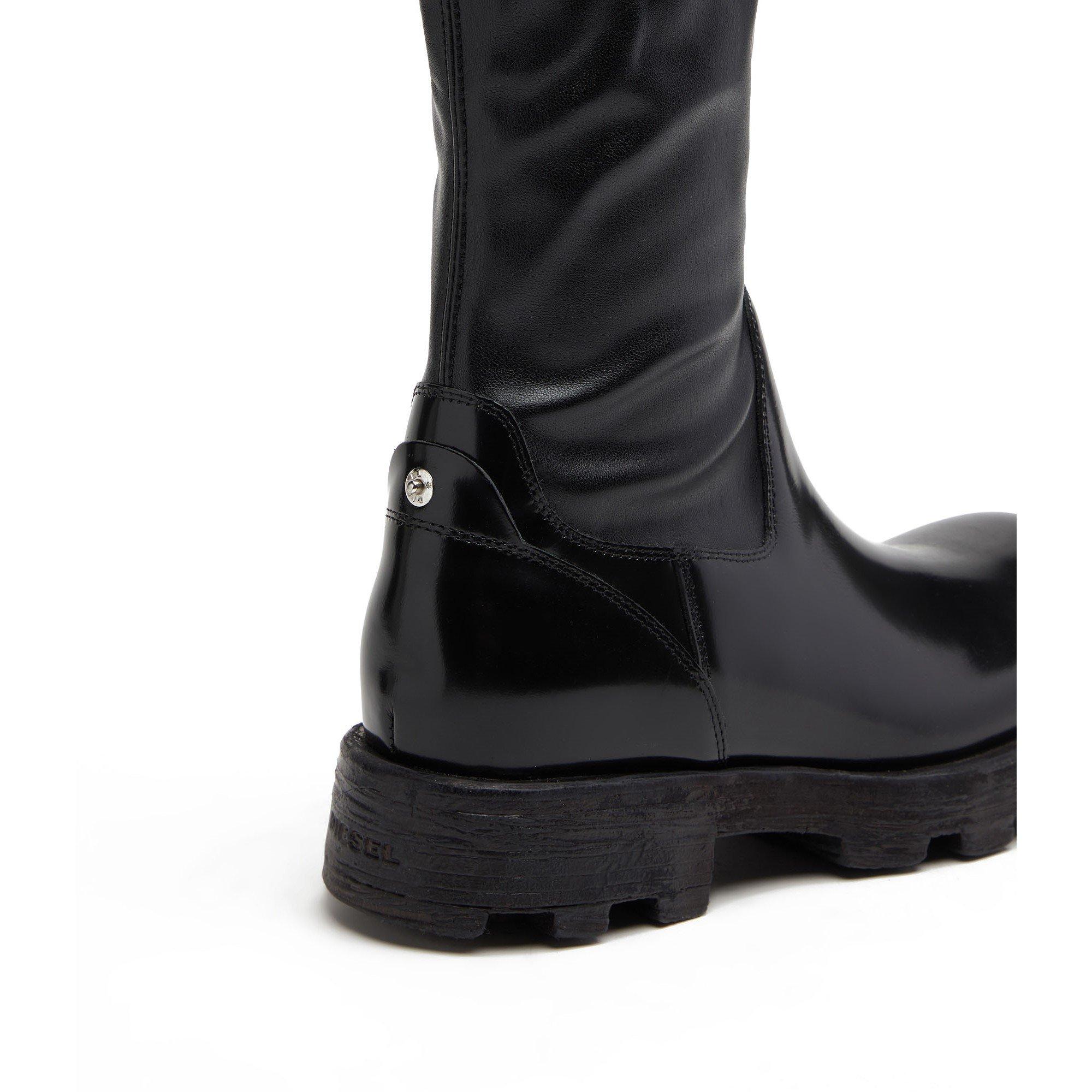 Black - Diesel - Women's Over the Knee Boots - 5