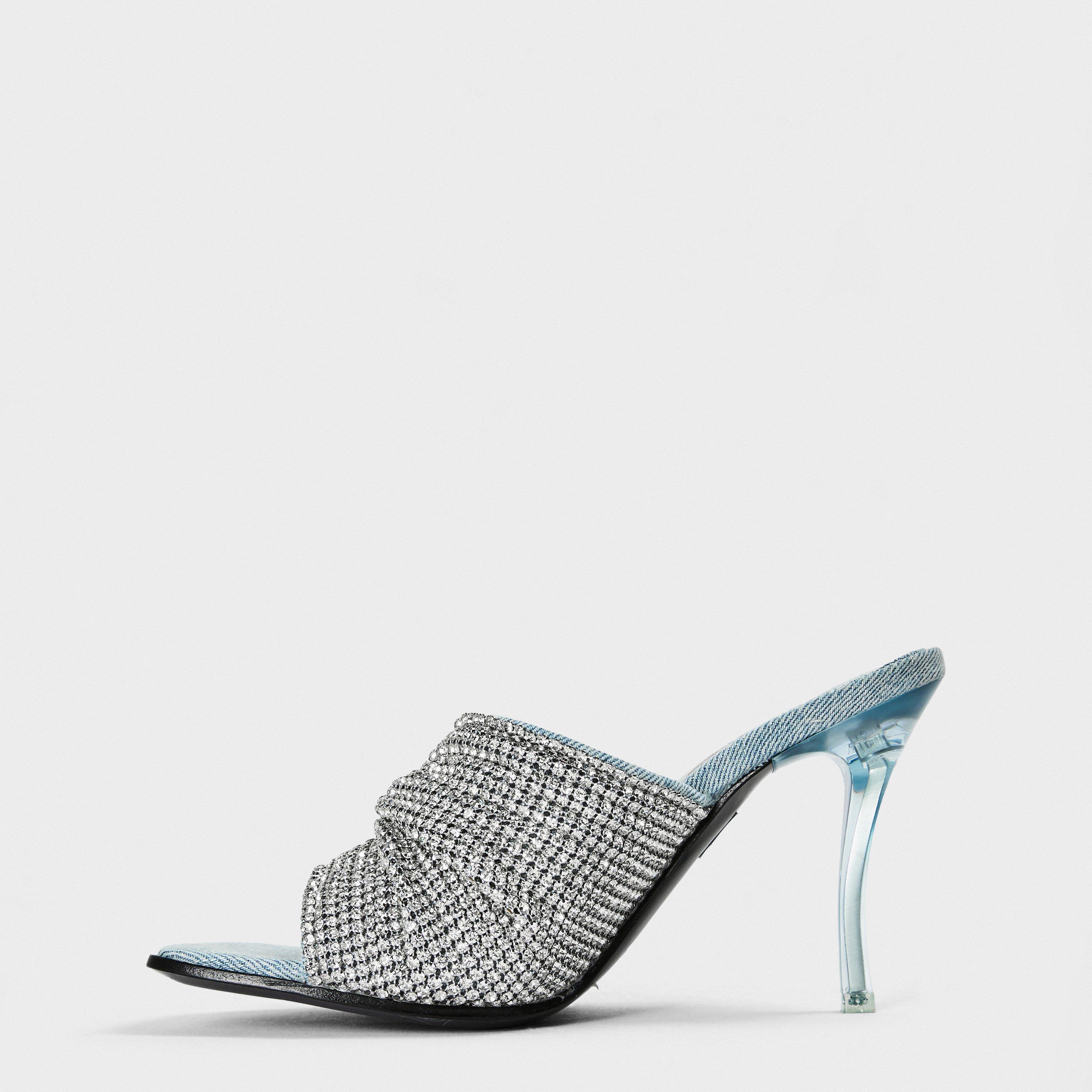 Vintage Blue - Diesel - Women's Heeled Sandals - 2