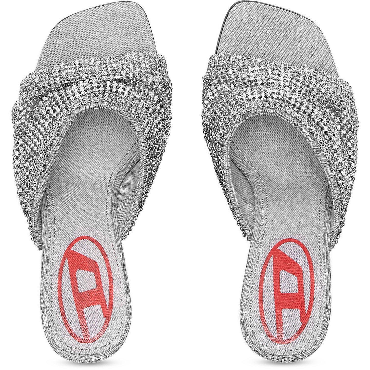 Vintage Blue - Diesel - Women's Heeled Sandals - 4