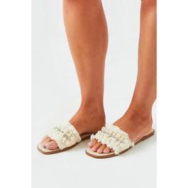 Missy Empire Diamante Vamp Espadrille Flatform Sandals