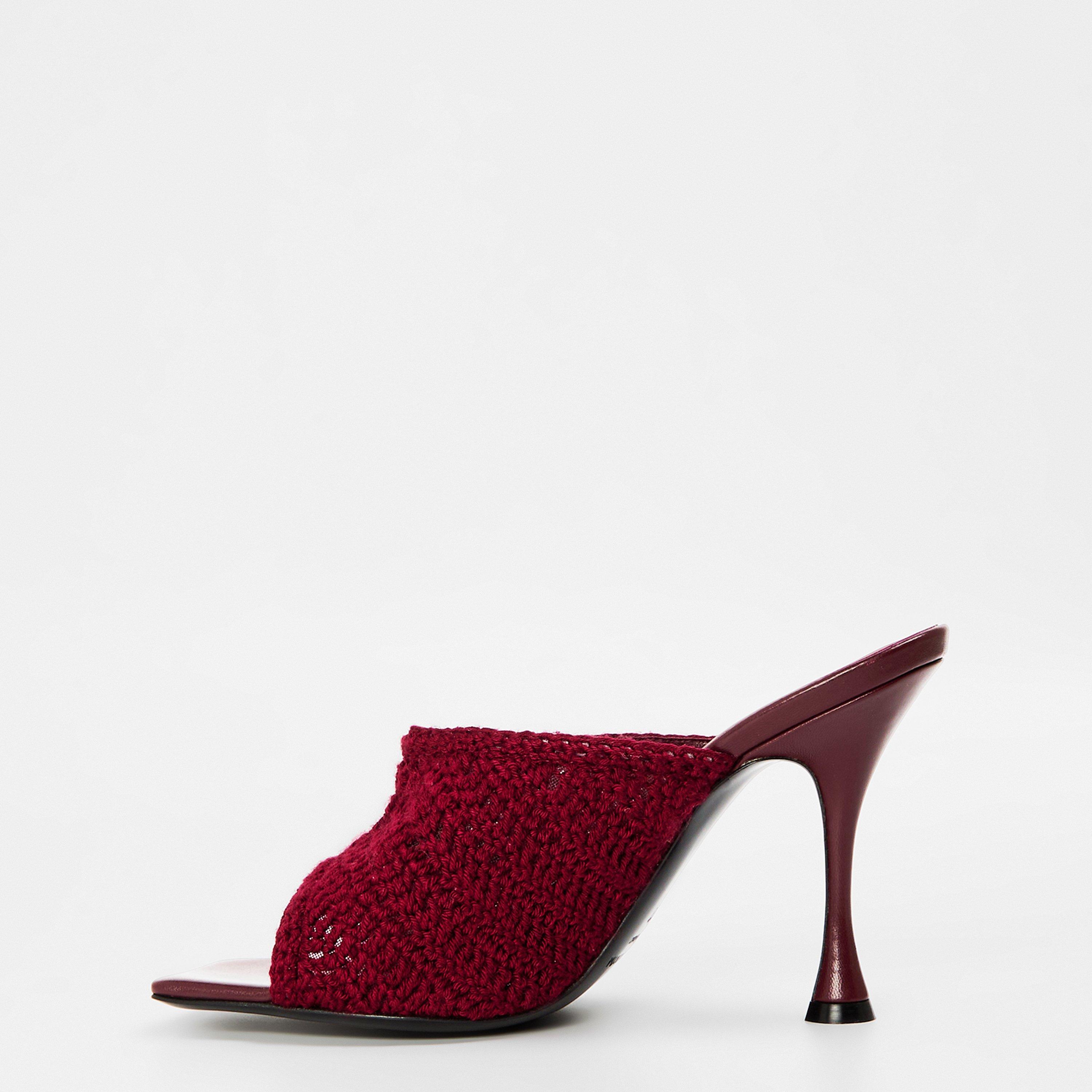 Burgundy - Magda Butrym - Women's Crochet Heeled Mule - 2