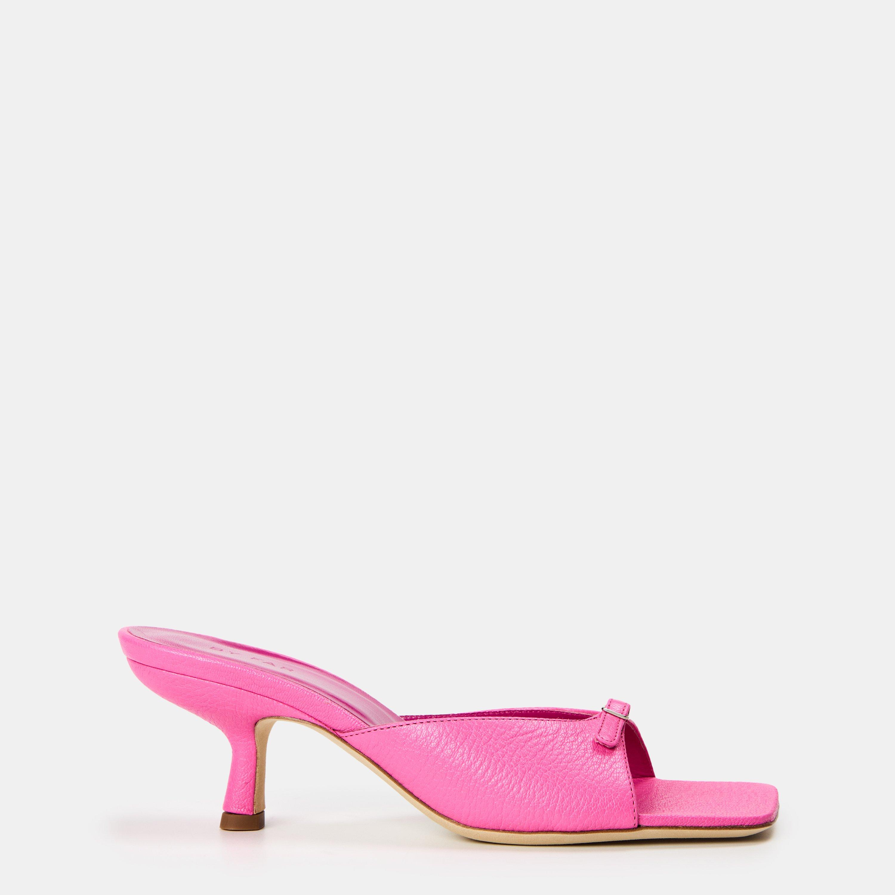 Pink - By Far - Women's Leather Stiletto Court Shoes - 1