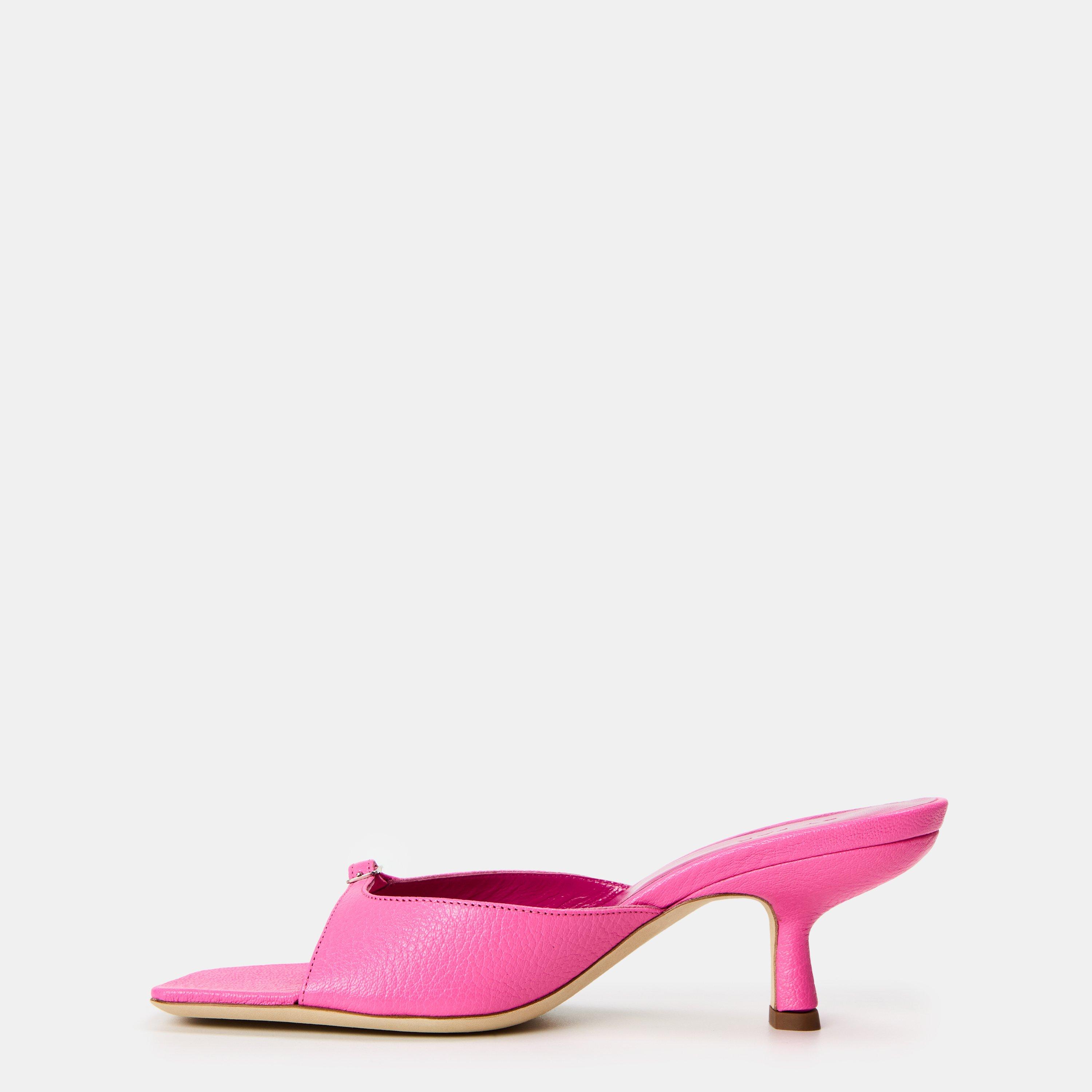 Pink - By Far - Women's Leather Stiletto Court Shoes - 2