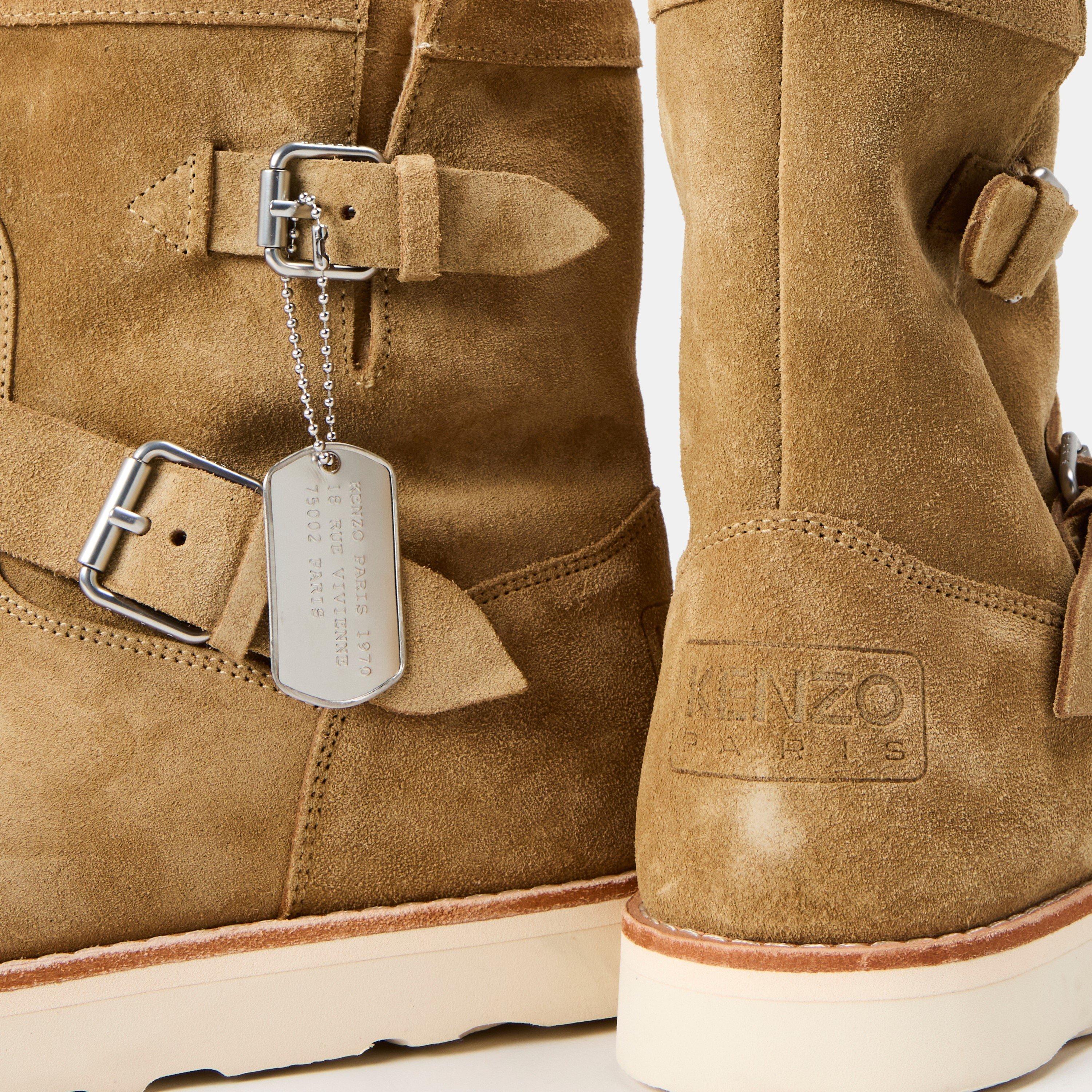 Brown - Kenzo - Men's Kenzocozy Flat Ankle Boots - 3