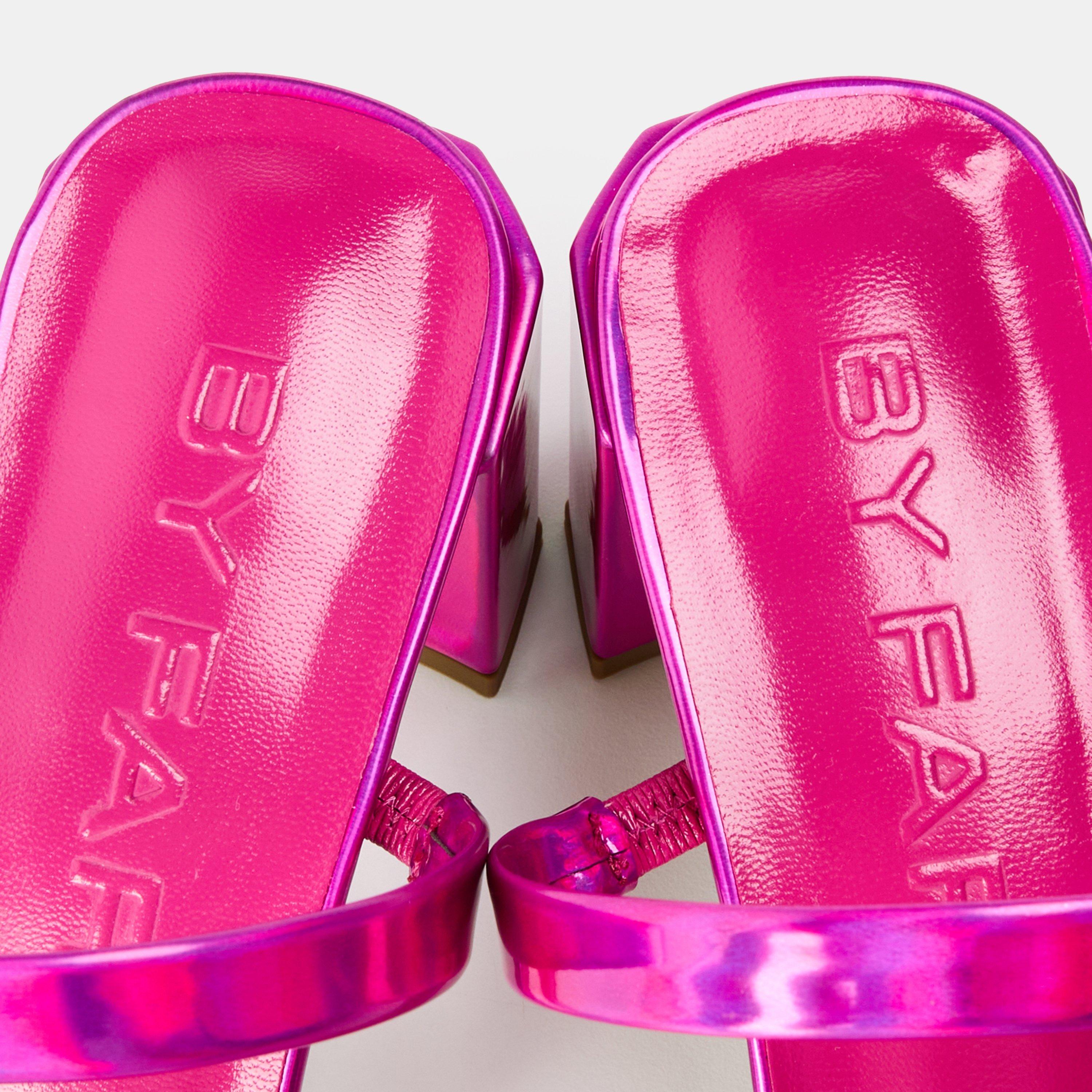 Pink - By Far - Women's Block Heel Court Shoes - 3