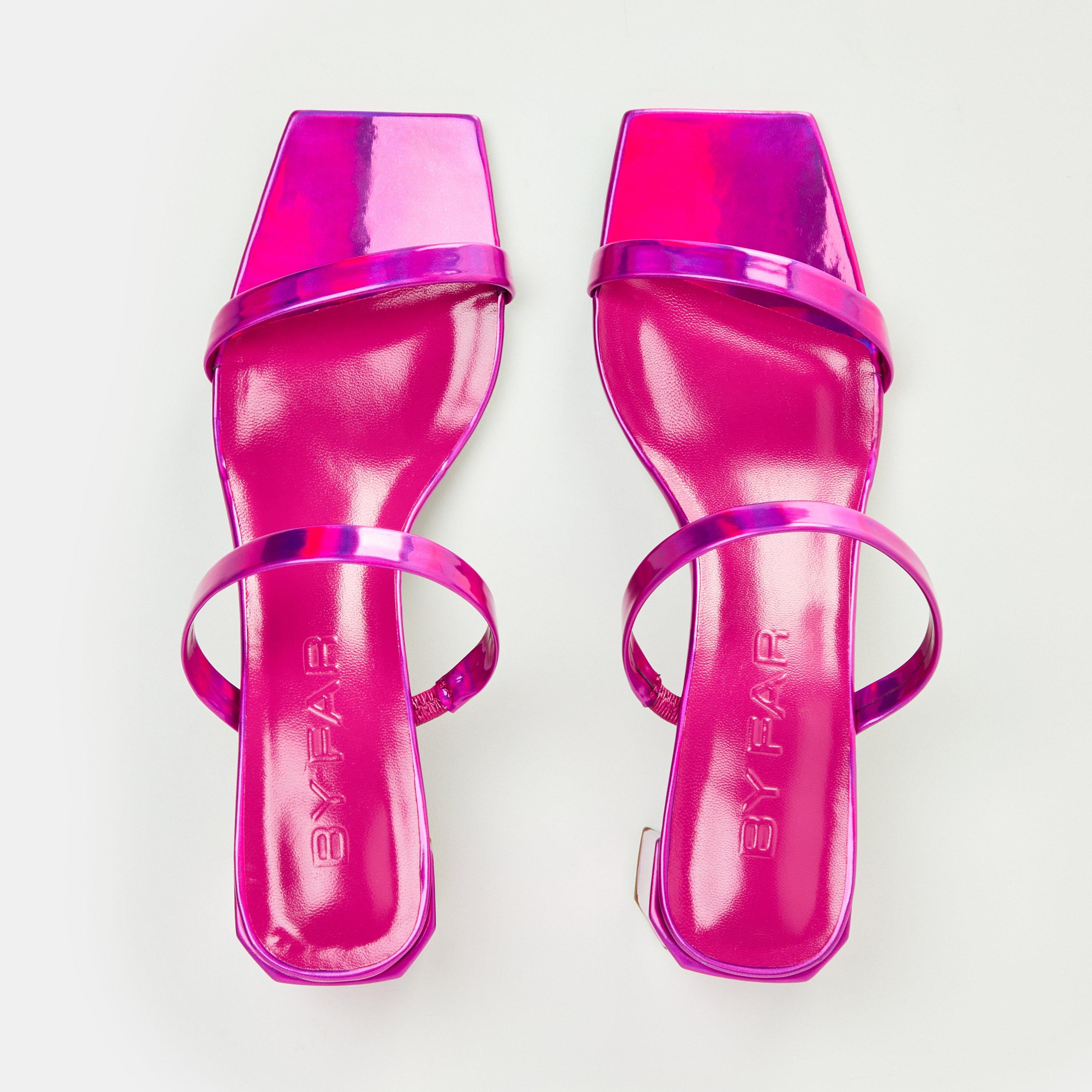 Pink - By Far - Women's Block Heel Court Shoes - 4