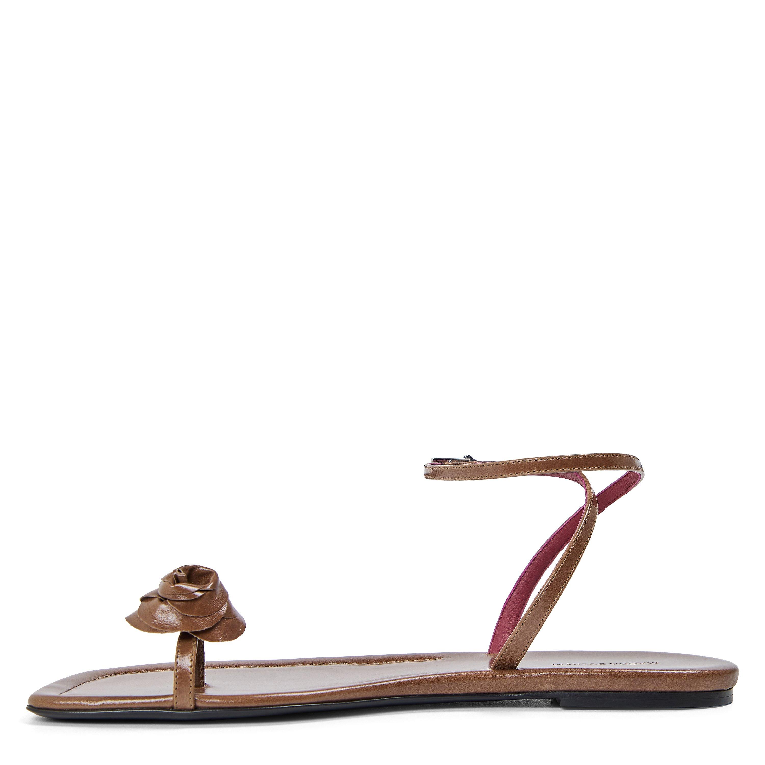 Brown - Magda Butrym - Women's Rose Flat Sandals - 2