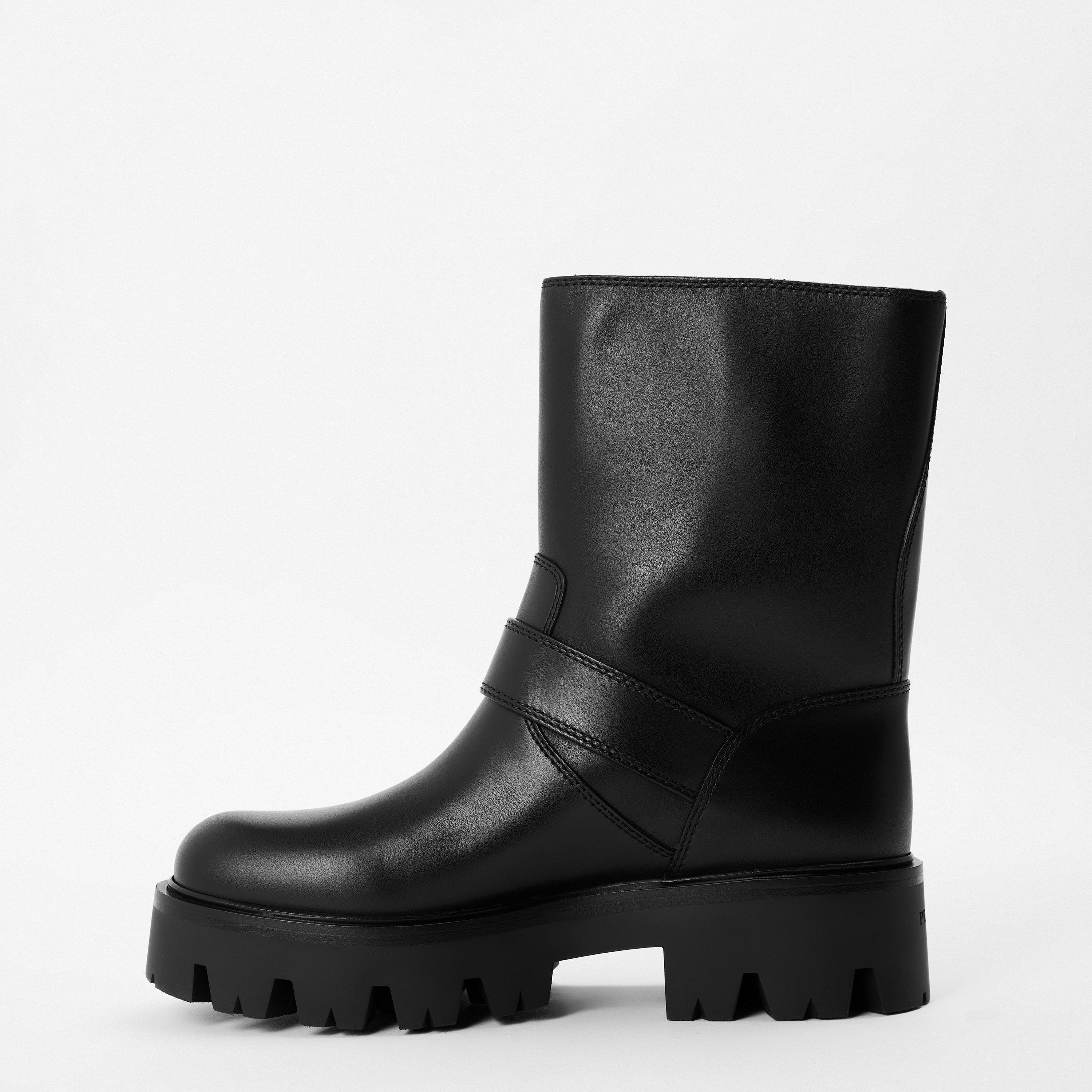 Black - Prada - Women's Biker Boots - 2