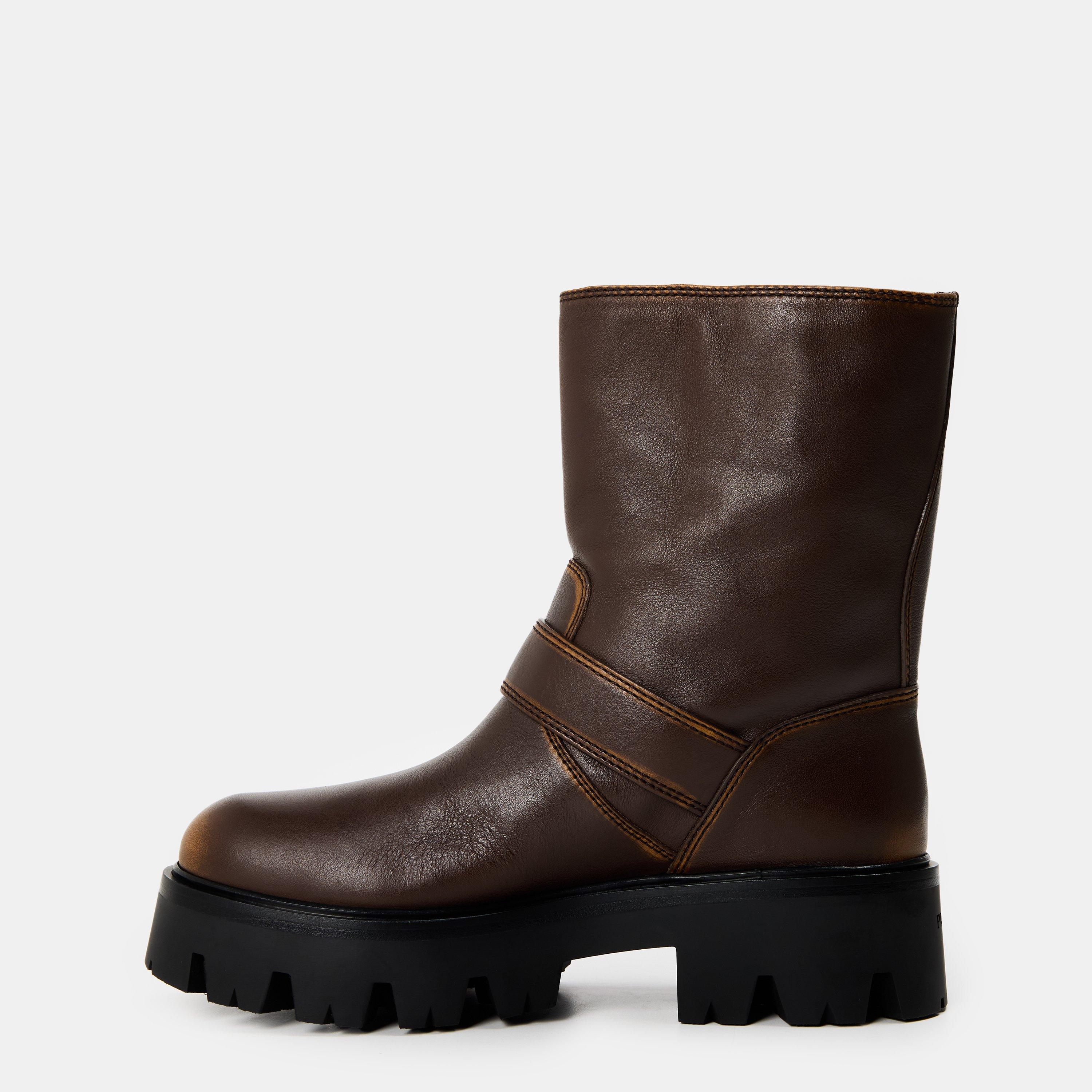 Brown - Prada - Women's Biker Boots - 2
