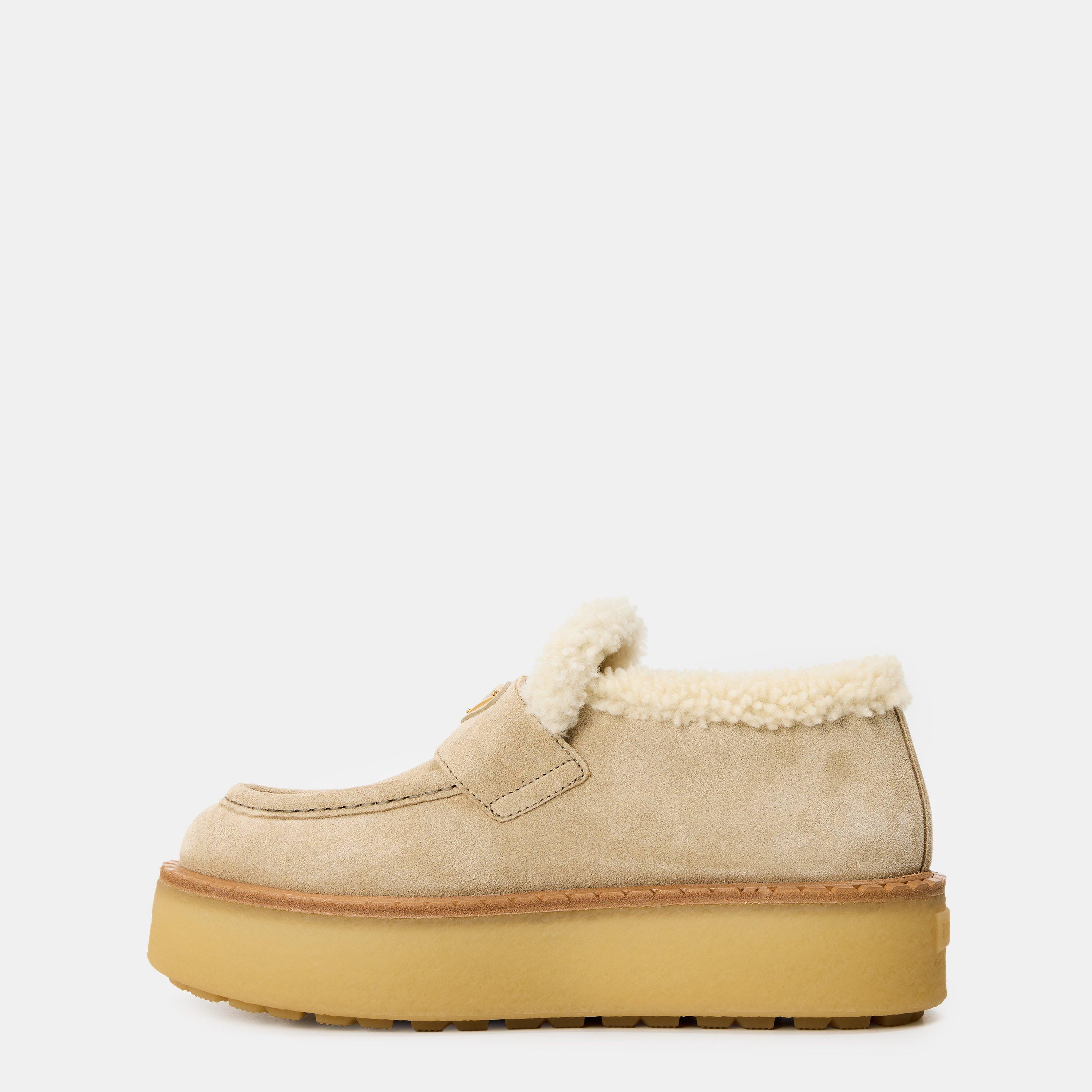 Desert/Shrling - Prada - Women's High Loafers - 2