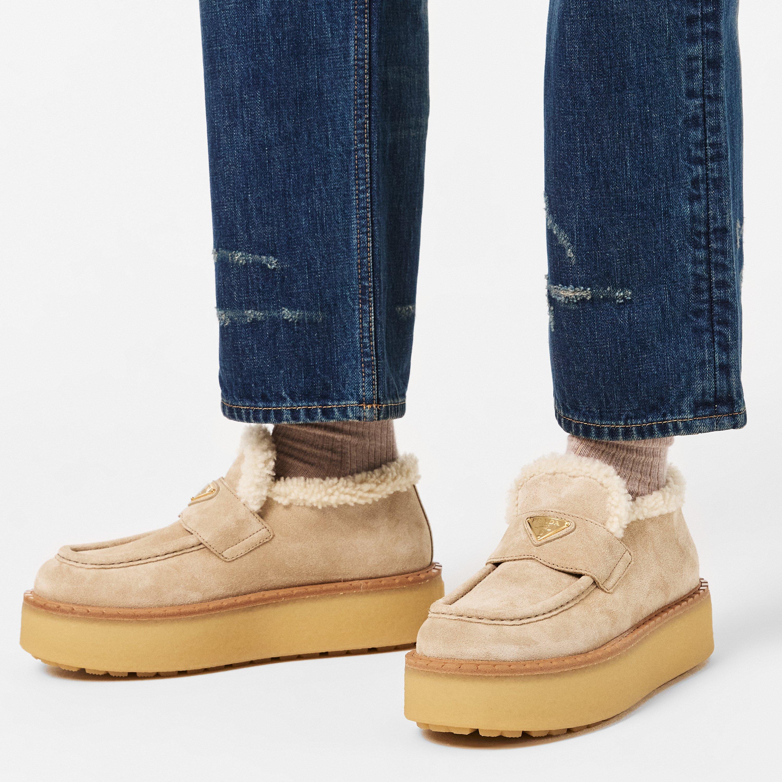 Desert/Shrling - Prada - Women's High Loafers - 3