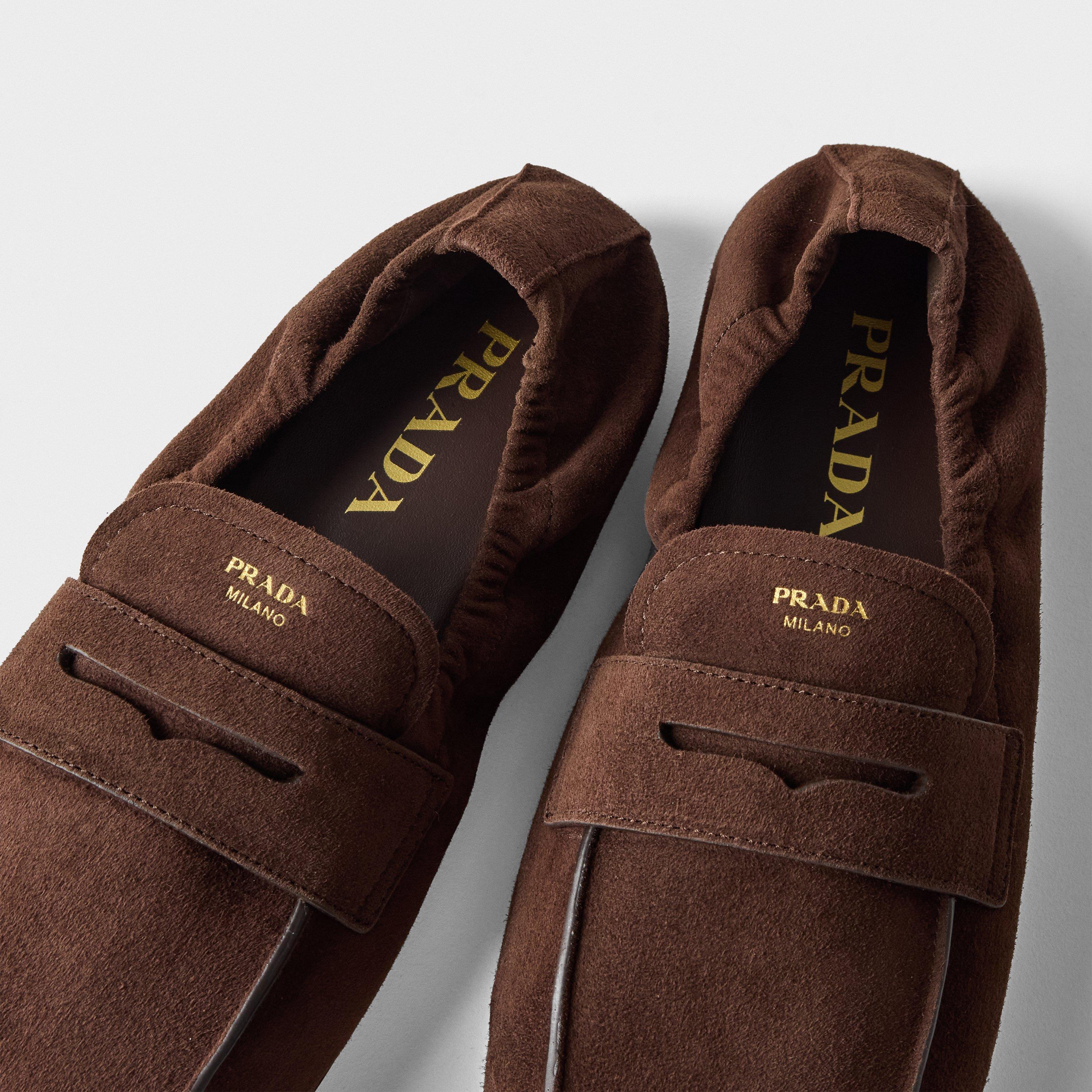 Brown Suede - Prada - Women's Loafers - 4