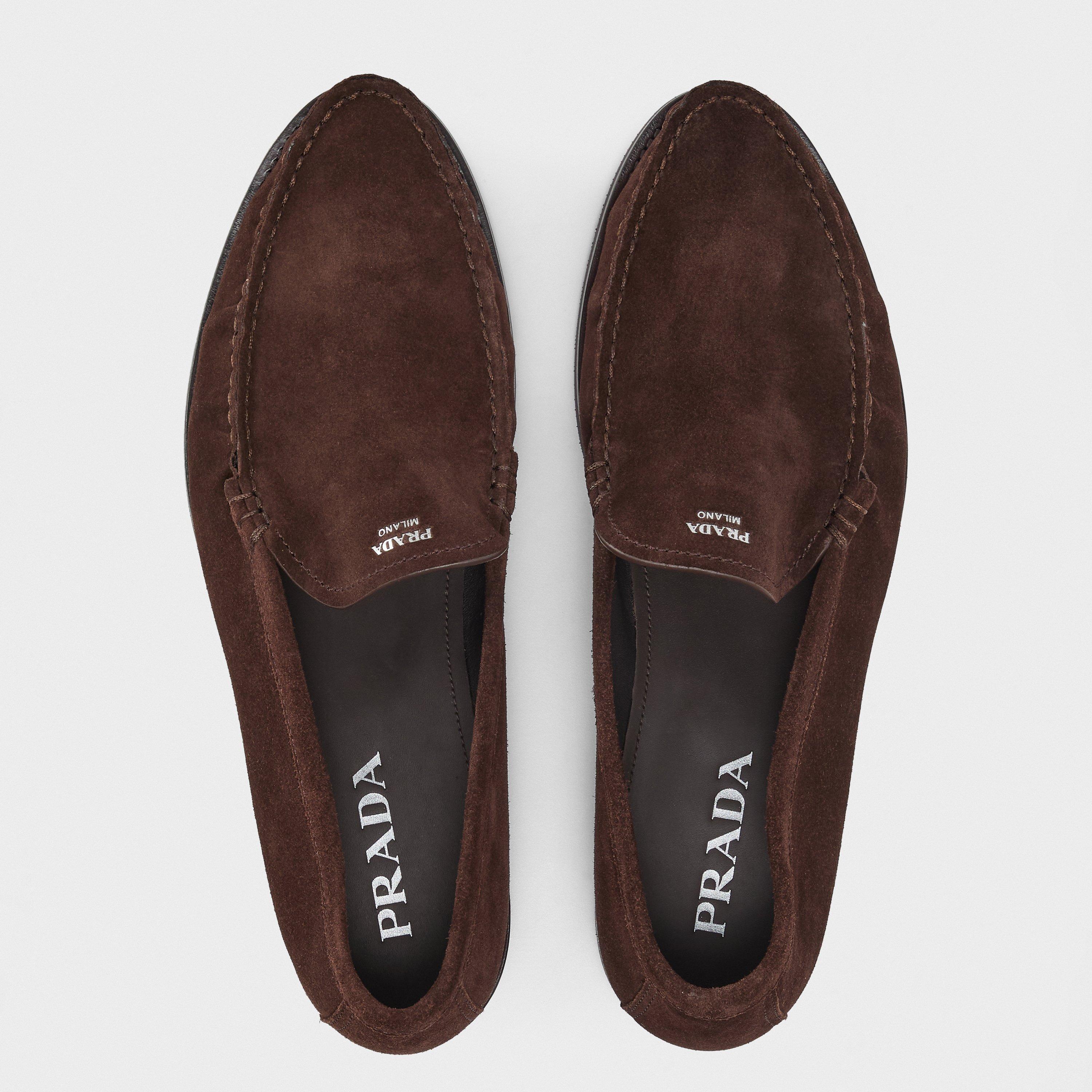 Brown Suede - Prada - Women's Loafers - 5