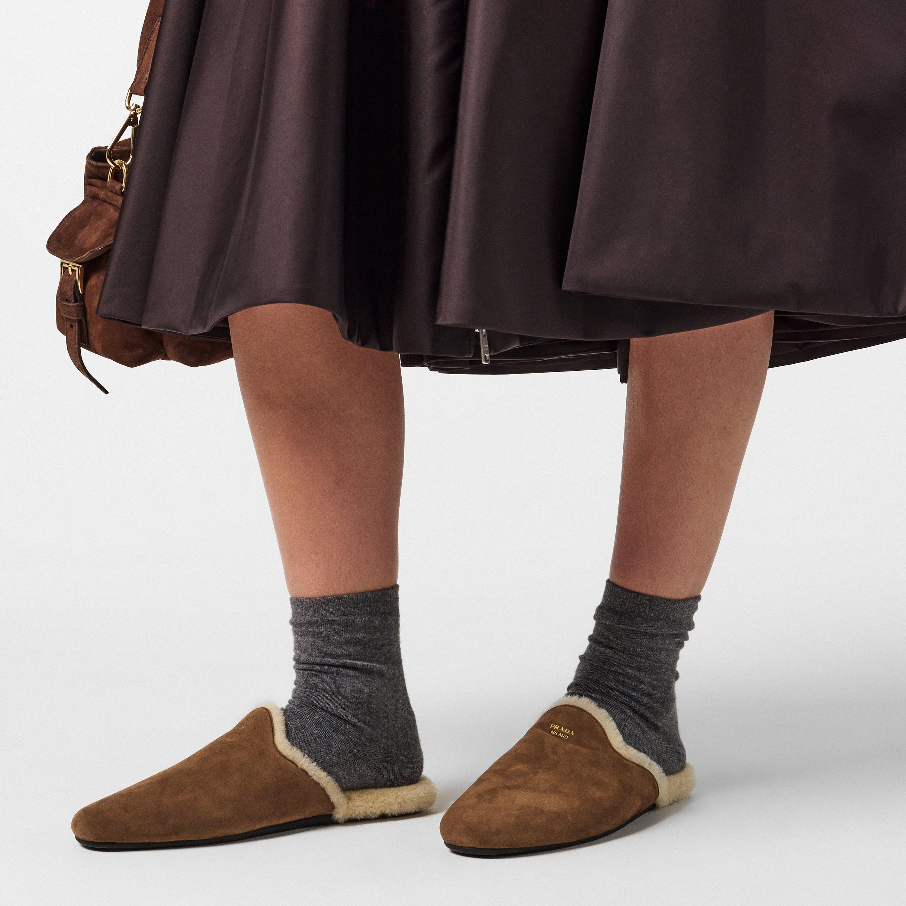 Cacao/Shrling - Prada - Women's Flat Mules - 3