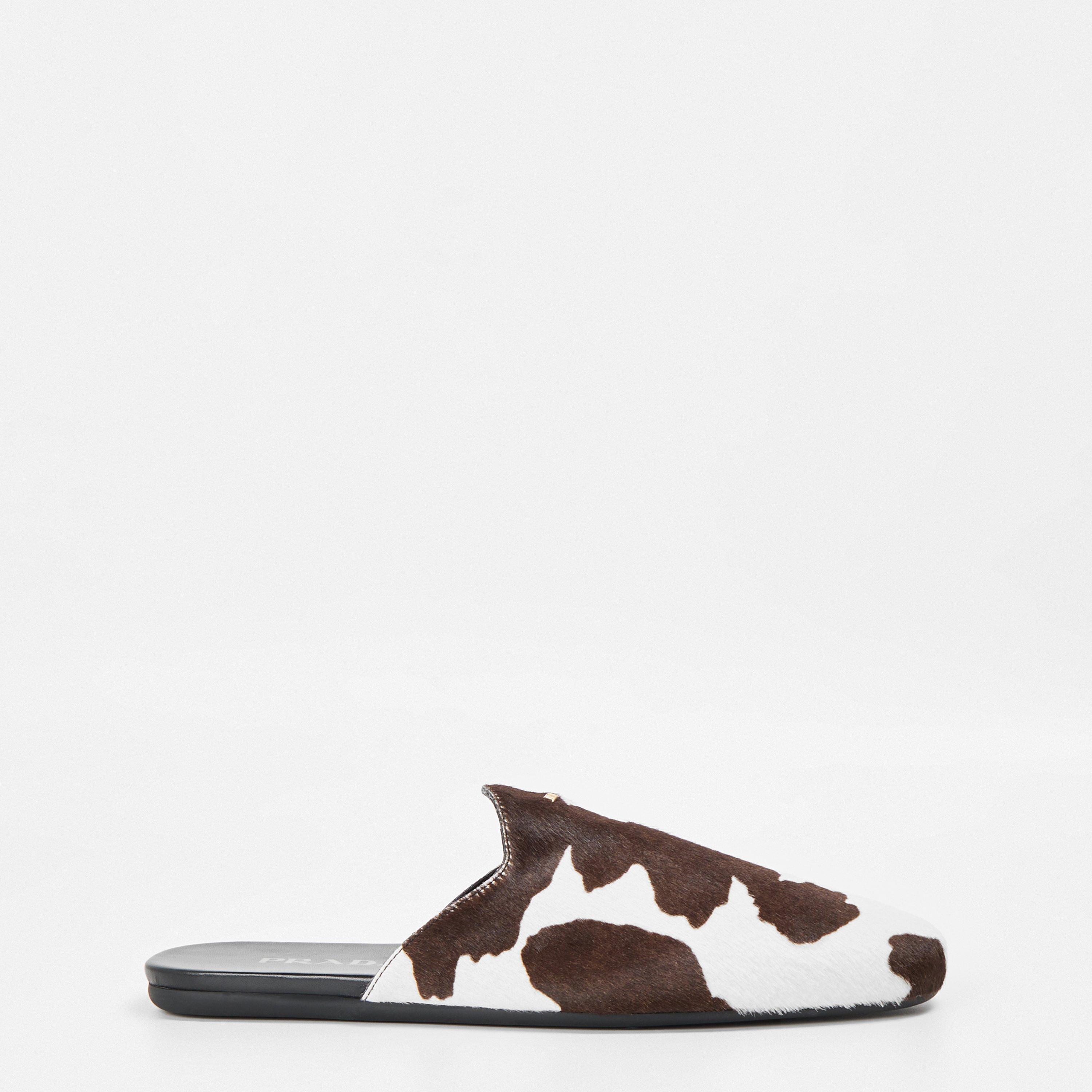 Bianco/Moro - Prada - Women's Flat Mules - 1