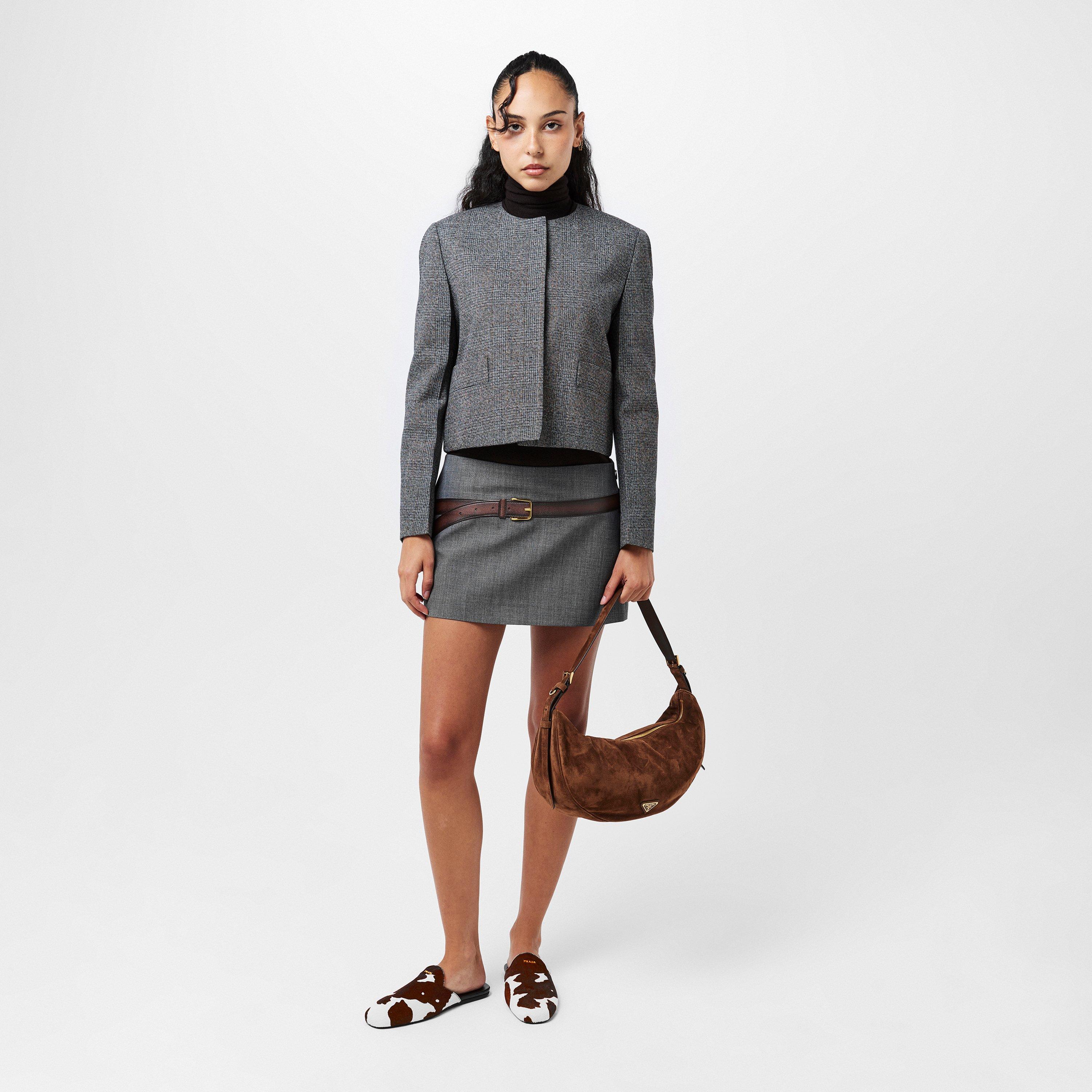 Bianco/Moro - Prada - Women's Flat Mules - 6