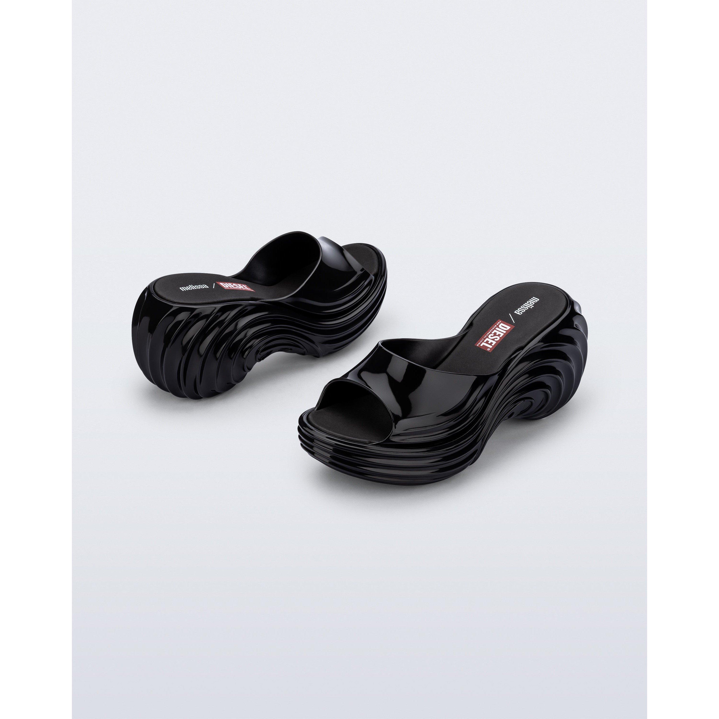 Black - Melissa - Women's Heeled Platform Sandals - 2