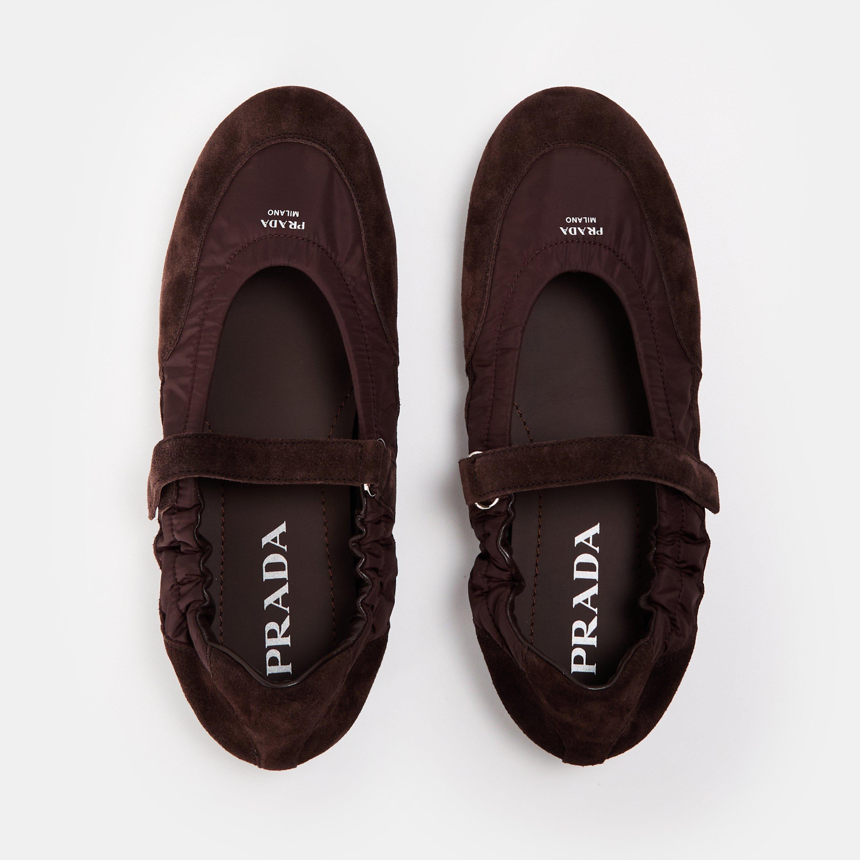 Coffee - Prada - Women's Ballet Pumps - 5