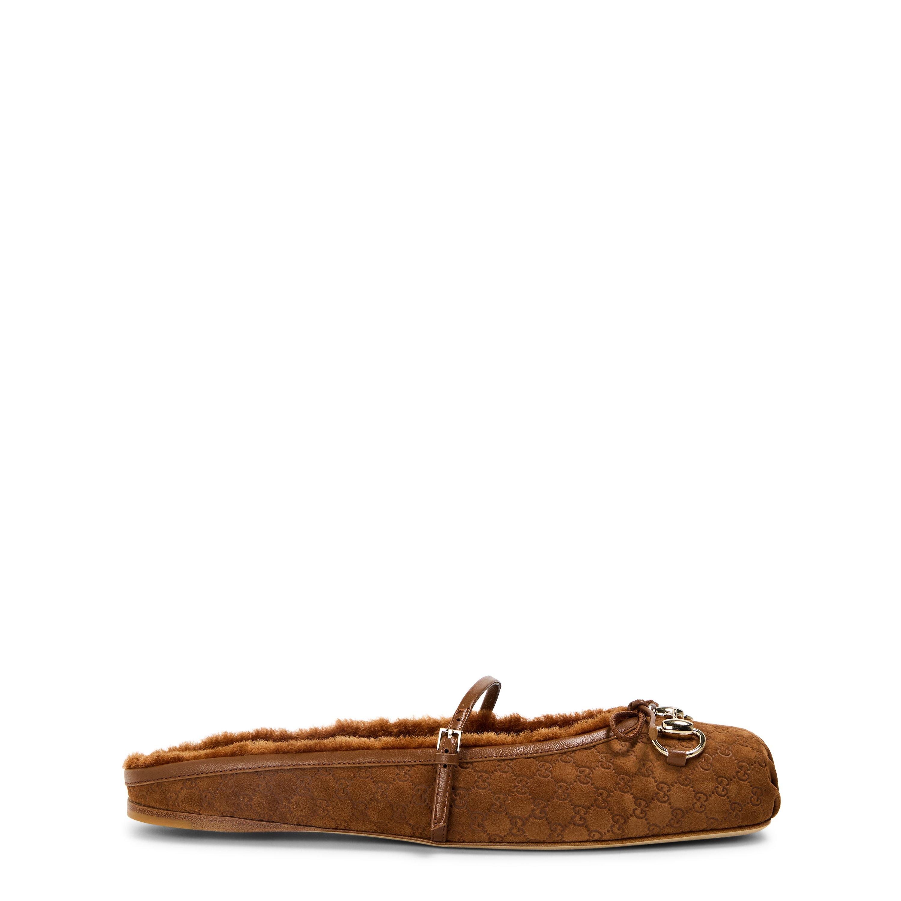 Gucci Women's Horsebit Flat Mules - Sundial - Size 5 (38)