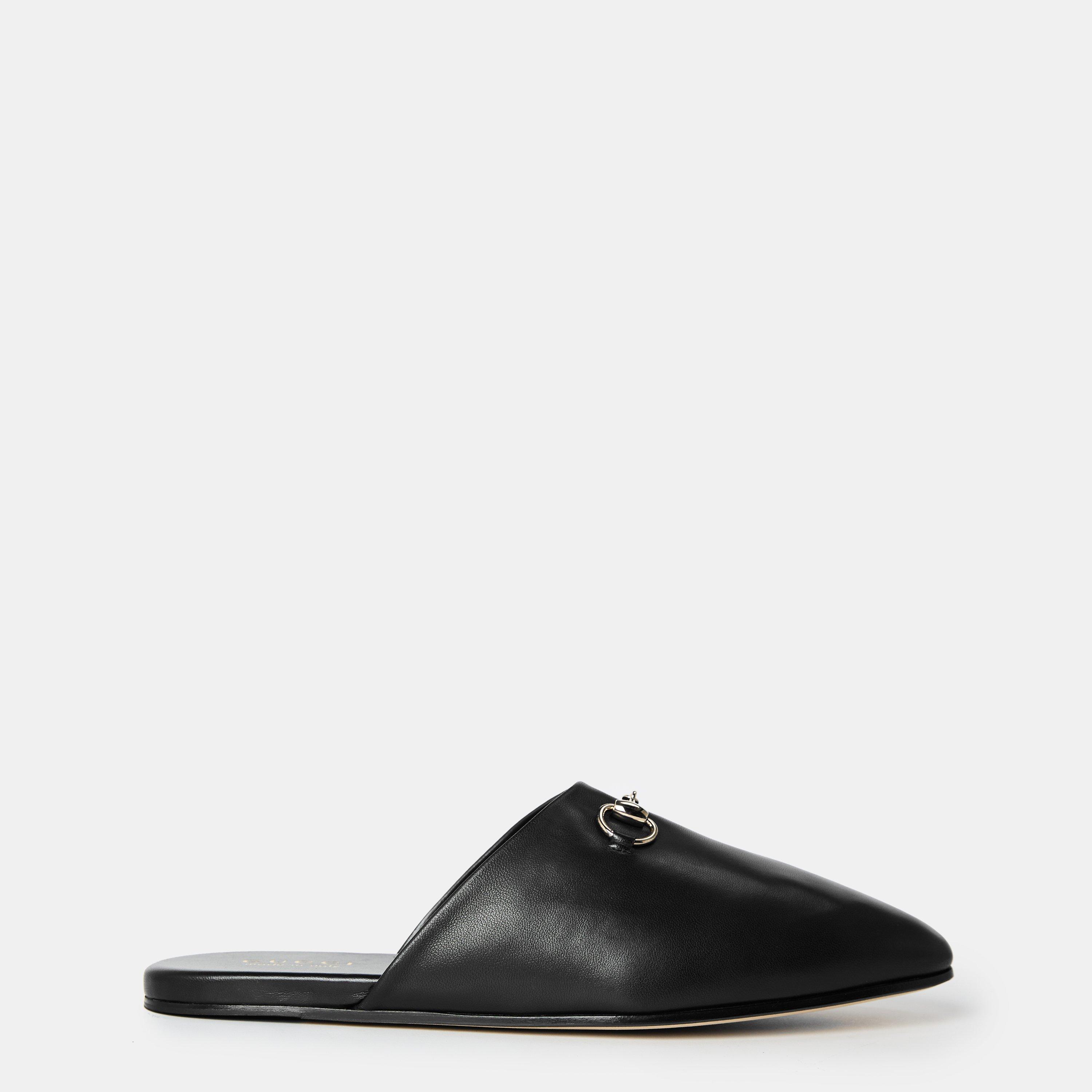 Gucci Women's Annette Flat Mules - Black - Size 5 (38)
