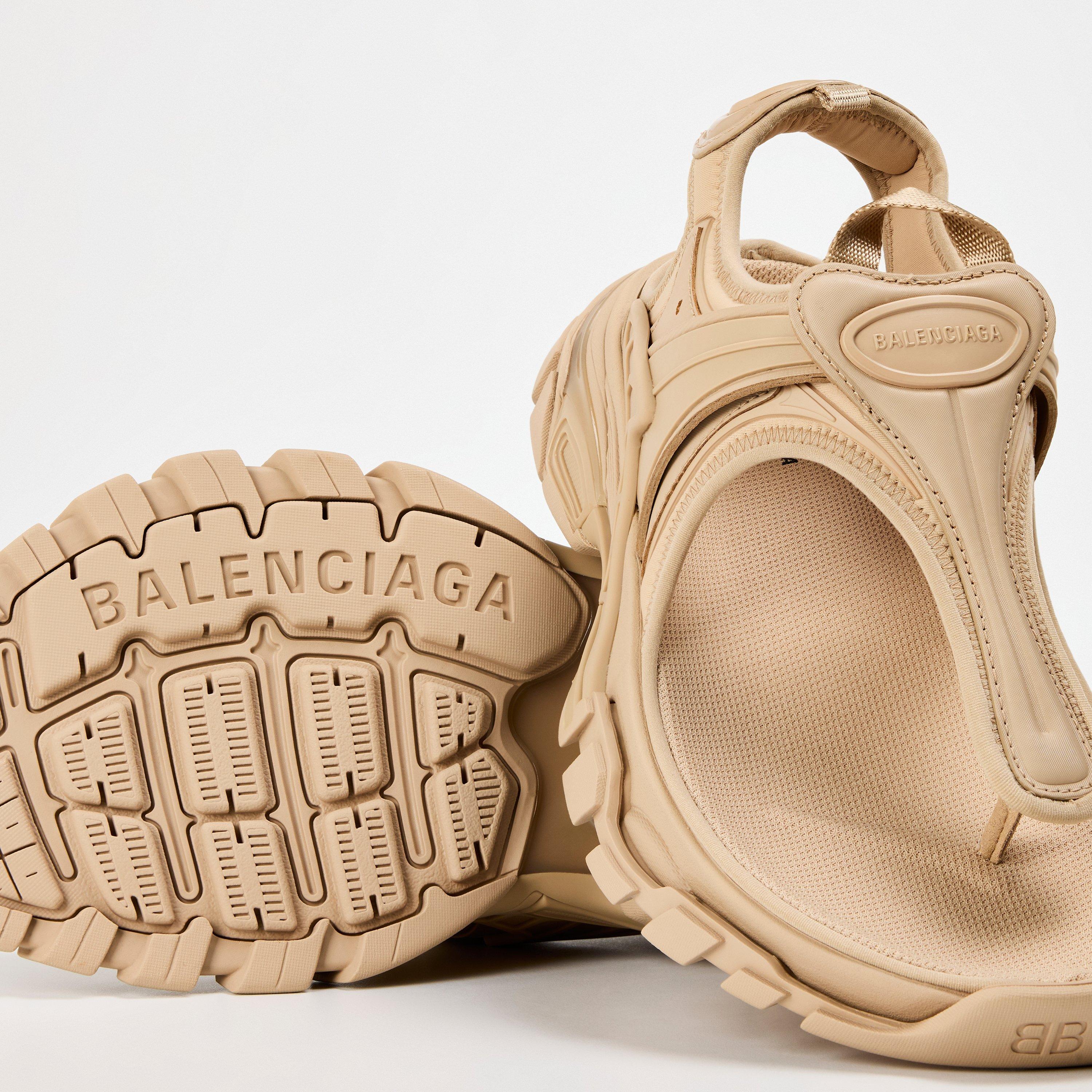 Beige - Balenciaga - Logo Sandals - 3