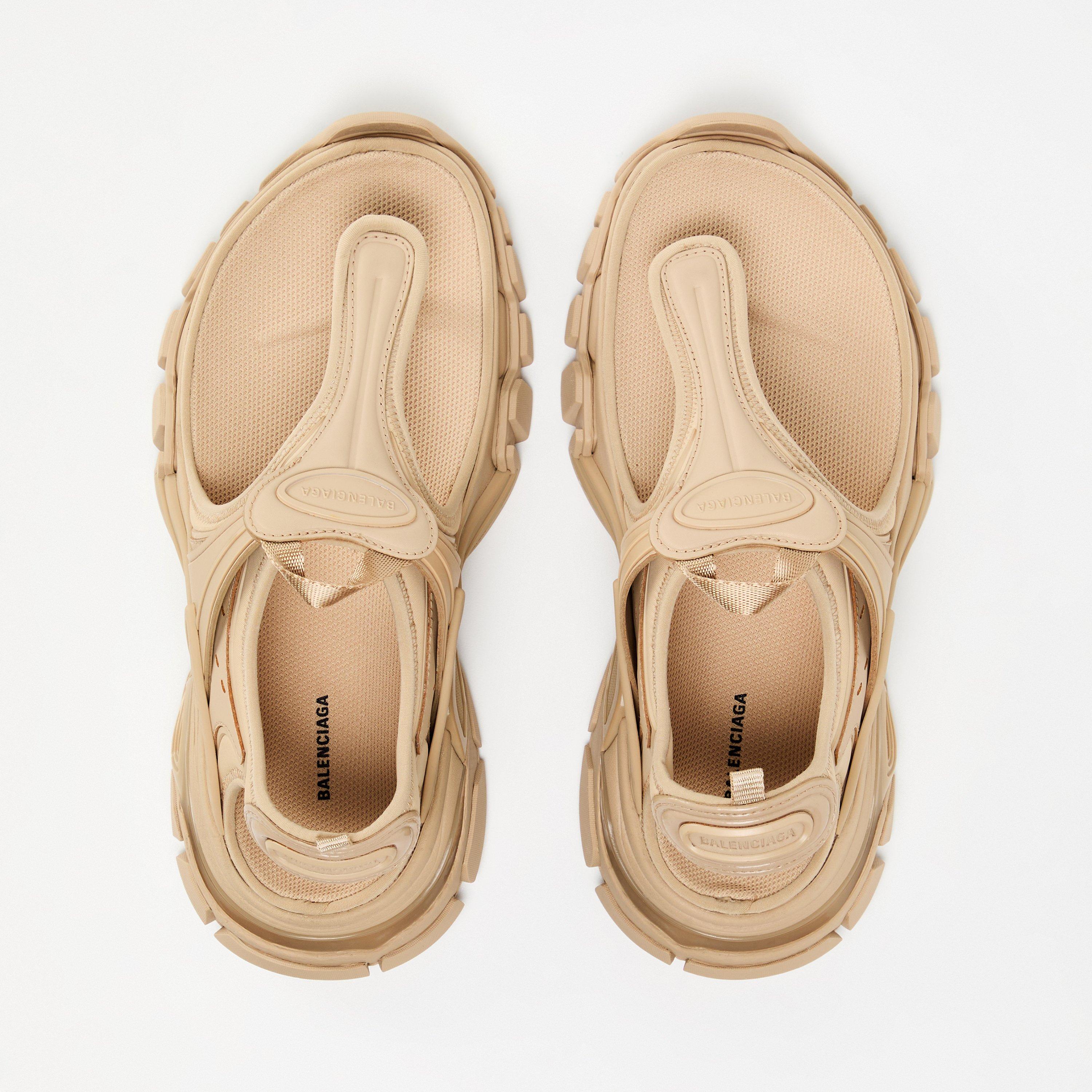 Beige - Balenciaga - Logo Sandals - 4