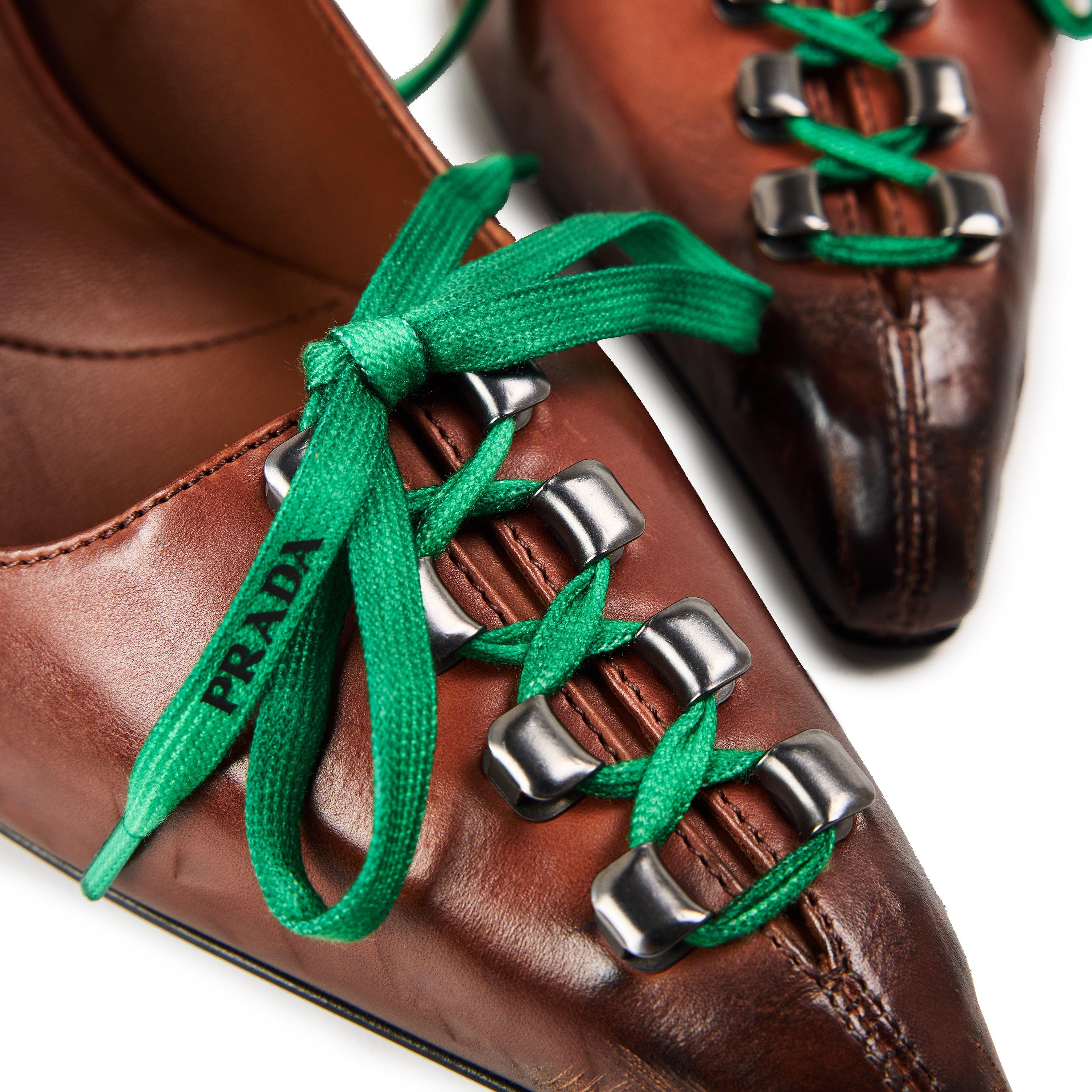 Cacao - Prada - Prada Lace up Heel 8 Ld64 - 3